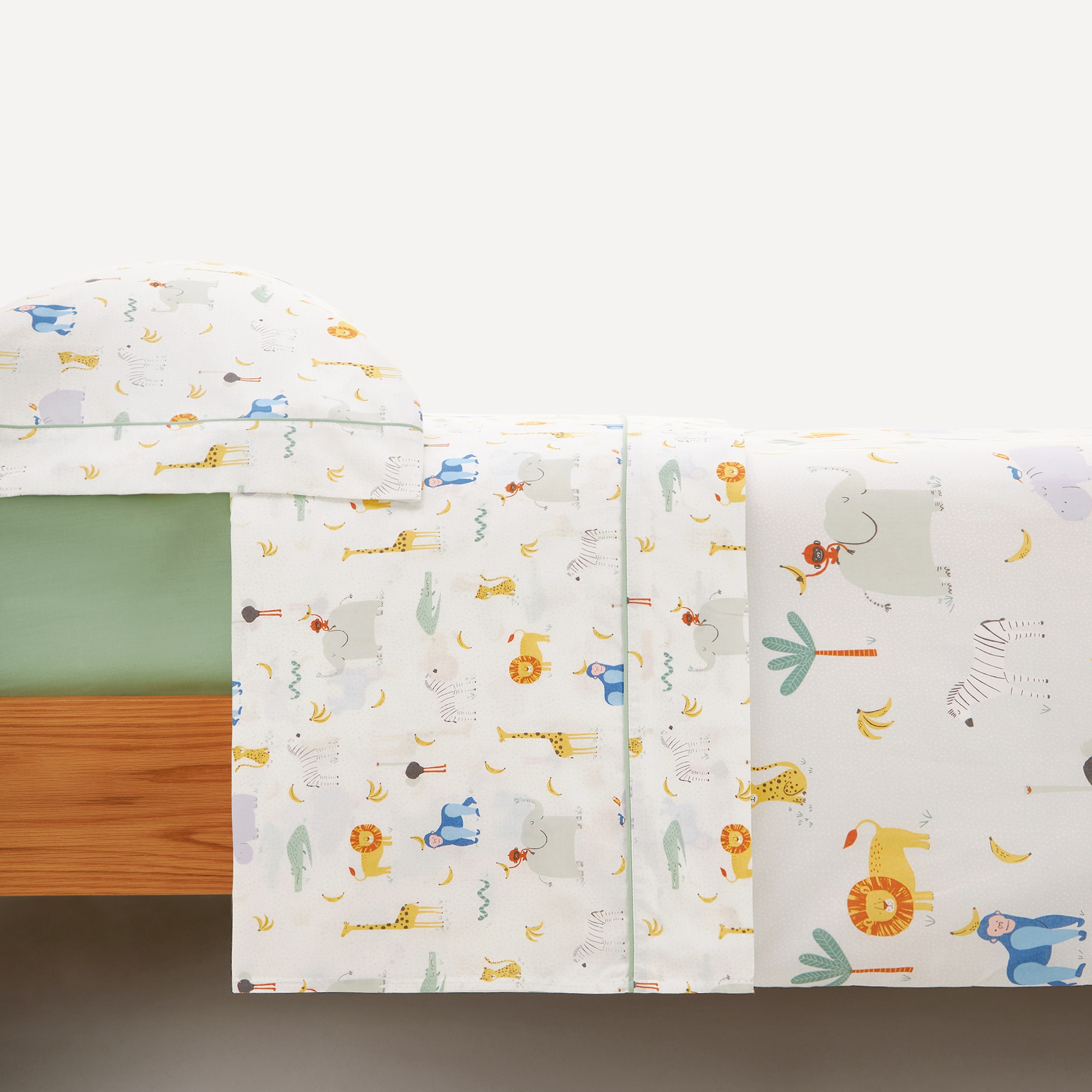 Conjunto de Lençóis Infantis com Lençol de Baixo Savana Multicolor-1