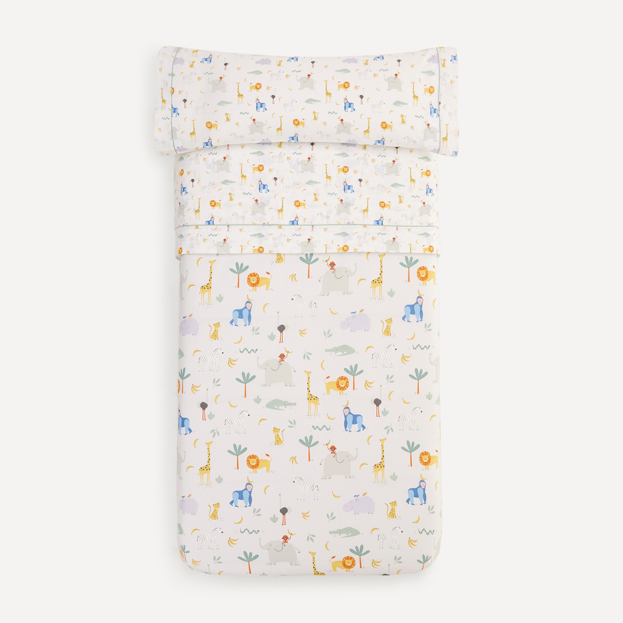 Conjunto de Lençóis Infantis com Lençol de Baixo Savana Multicolor-3