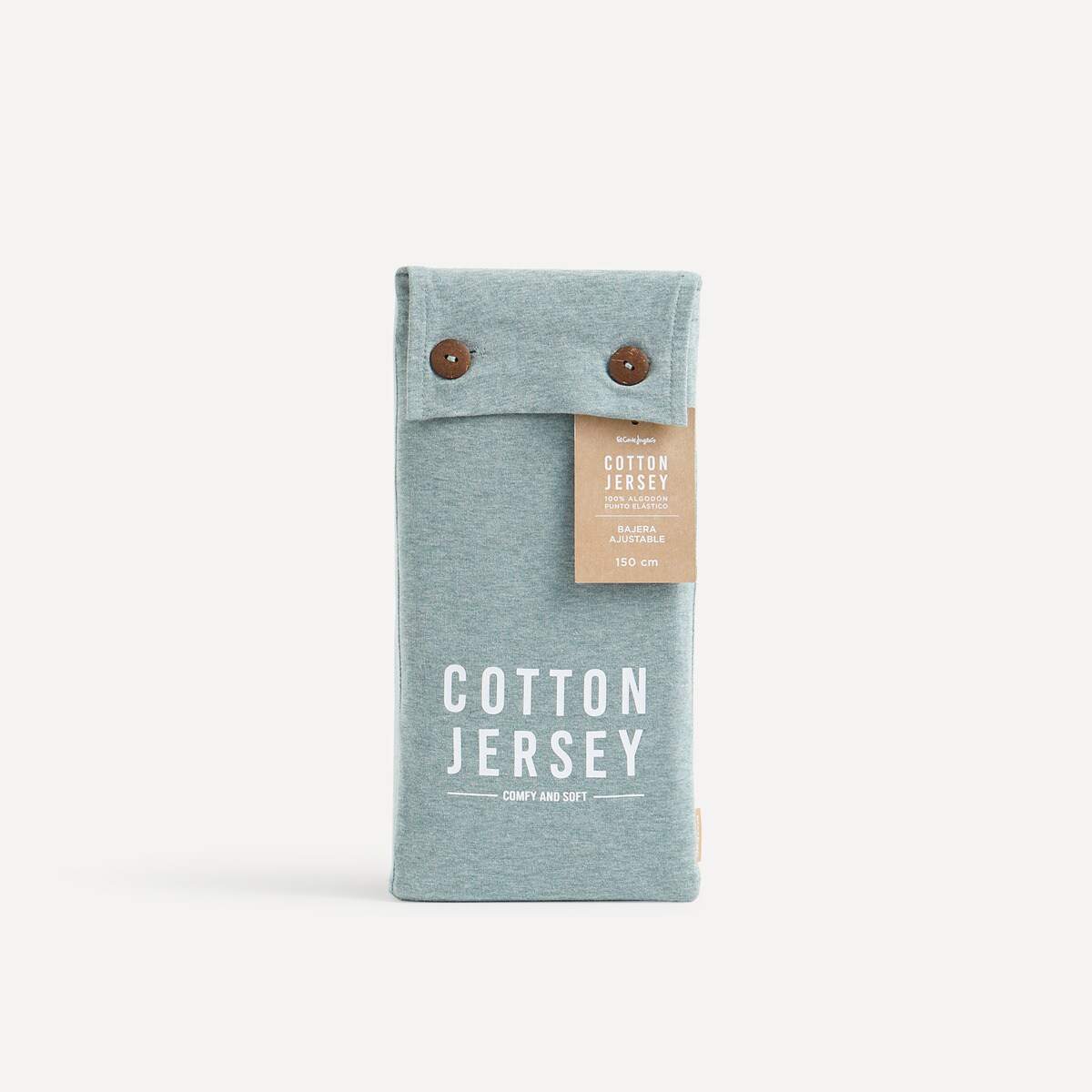 Lençol de Baixo Ajustável de Algodão Jersey New Verde-3