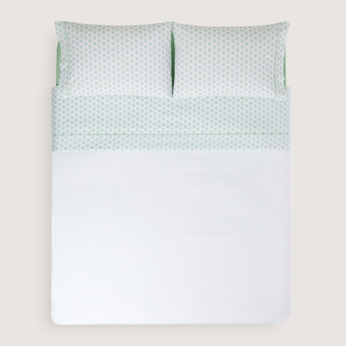 Juego de sábanas con bajera Soleil Basics El Corte Inglés Verde-2