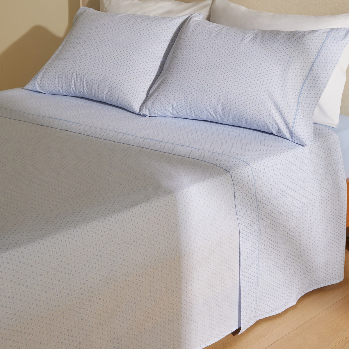 Conjunto de Lençóis com Lençol Ajustável Skat Azul-3