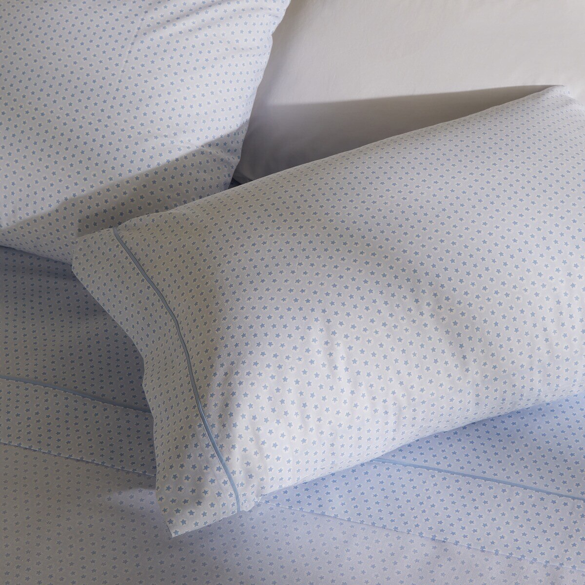 Conjunto de Lençóis com Lençol Ajustável Skat Azul-4