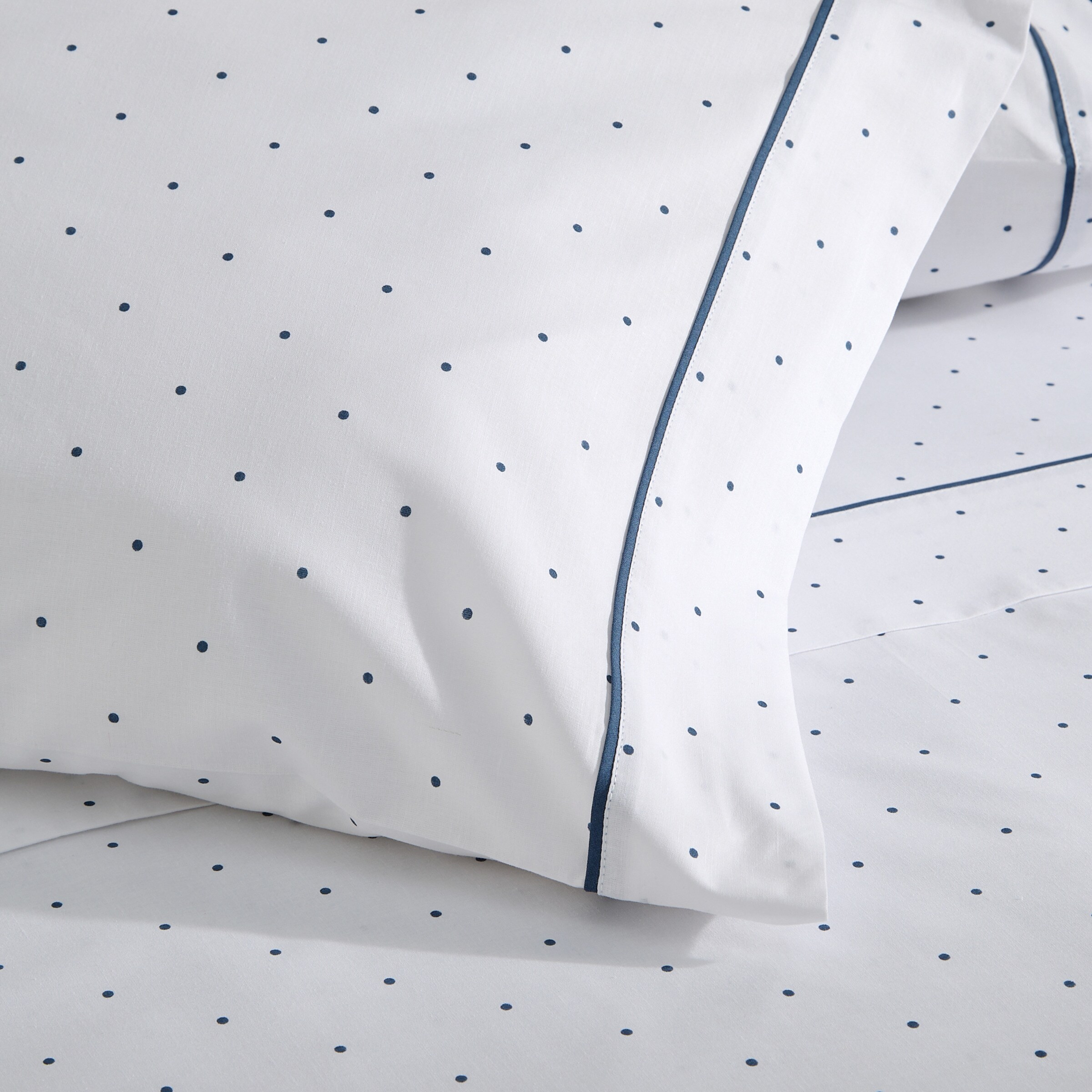 Conjunto de Lençóis com Lençol Ajustável Pois Azul-3