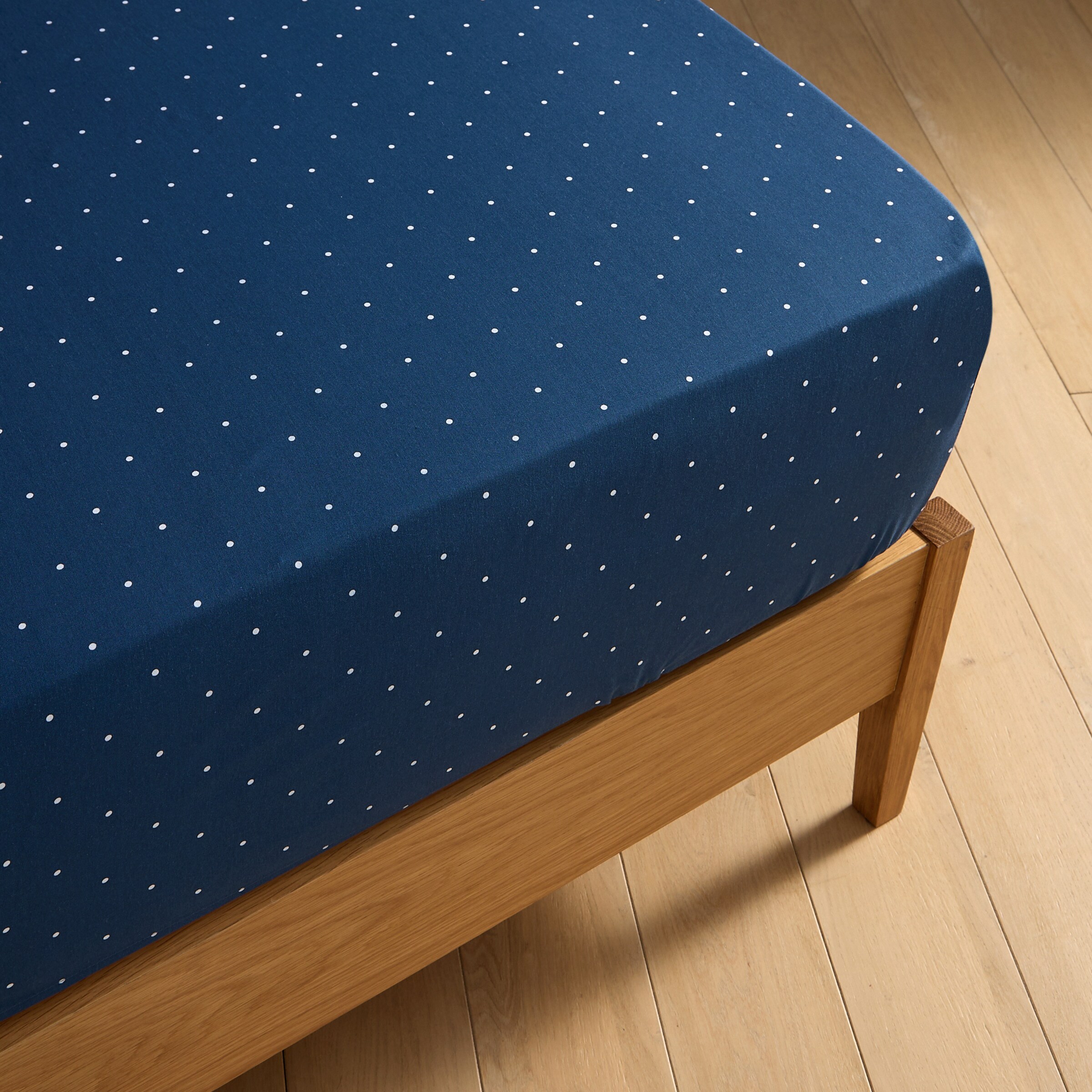 Conjunto de Lençóis com Lençol Ajustável Pois Azul-4