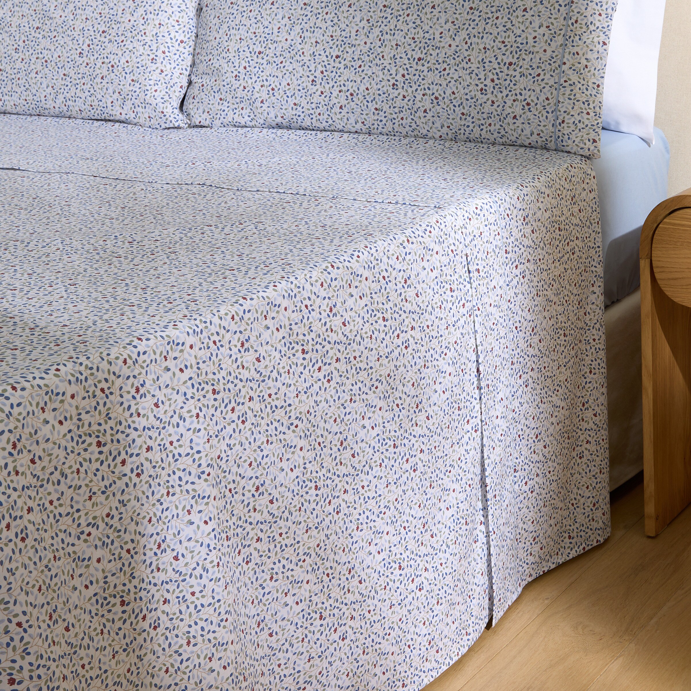 Juego de sábanas con bajera Harper - Azul Cama 180 cm Azul-2