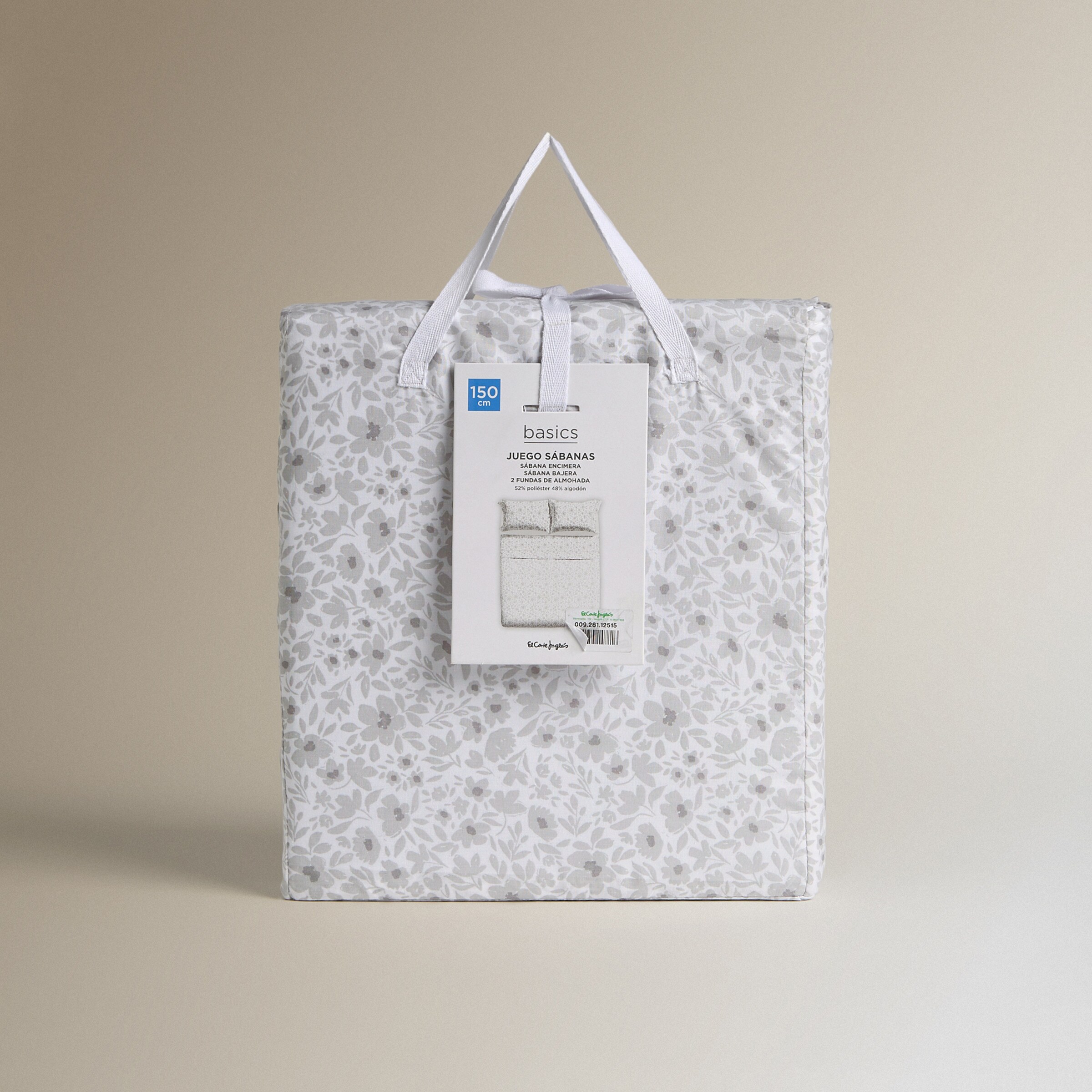 Conjunto de Lençóis com Lençol Ajustável Green Field Cinzento-7