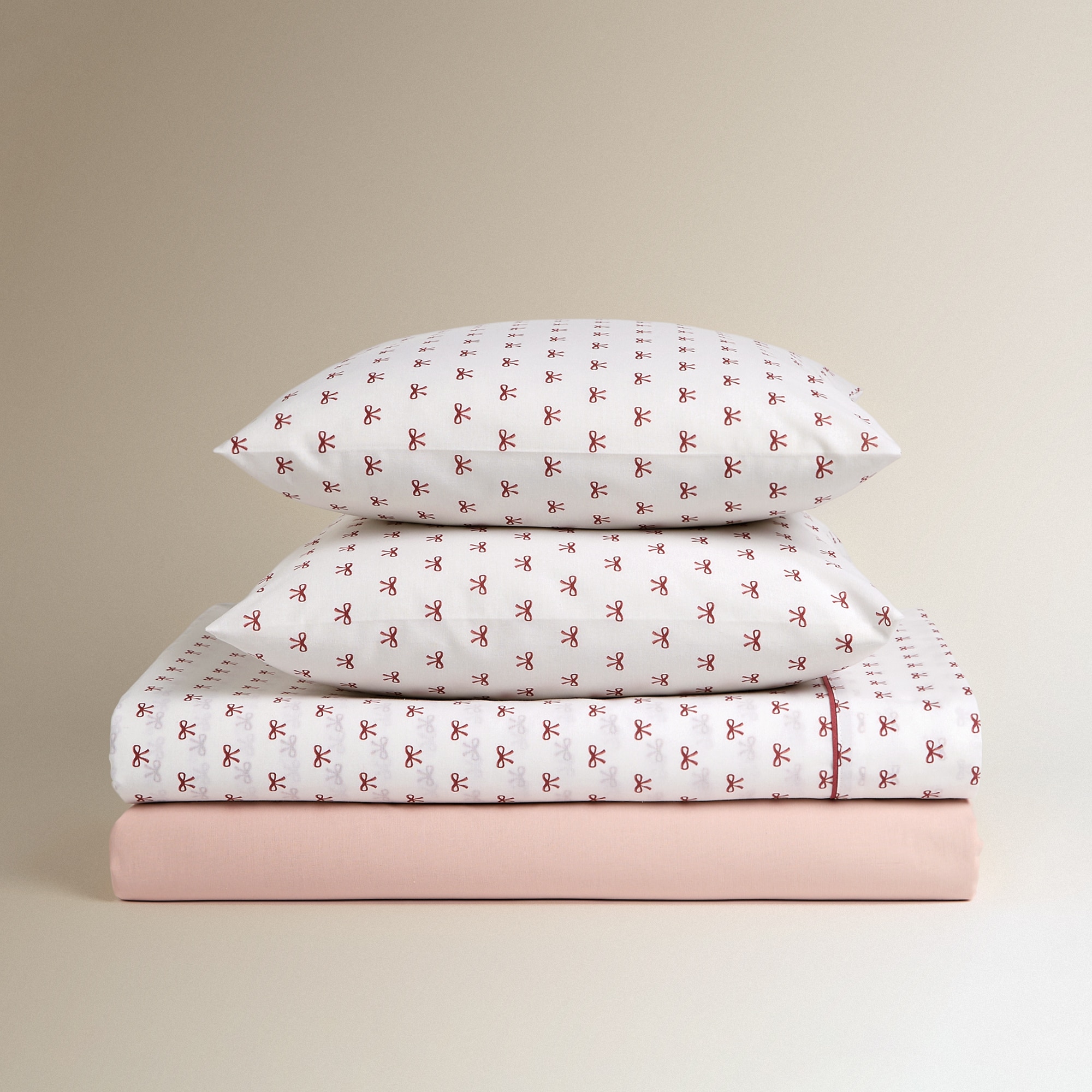 Conjunto de Lençóis com Lençol Ajustável Laços Vermelho-6