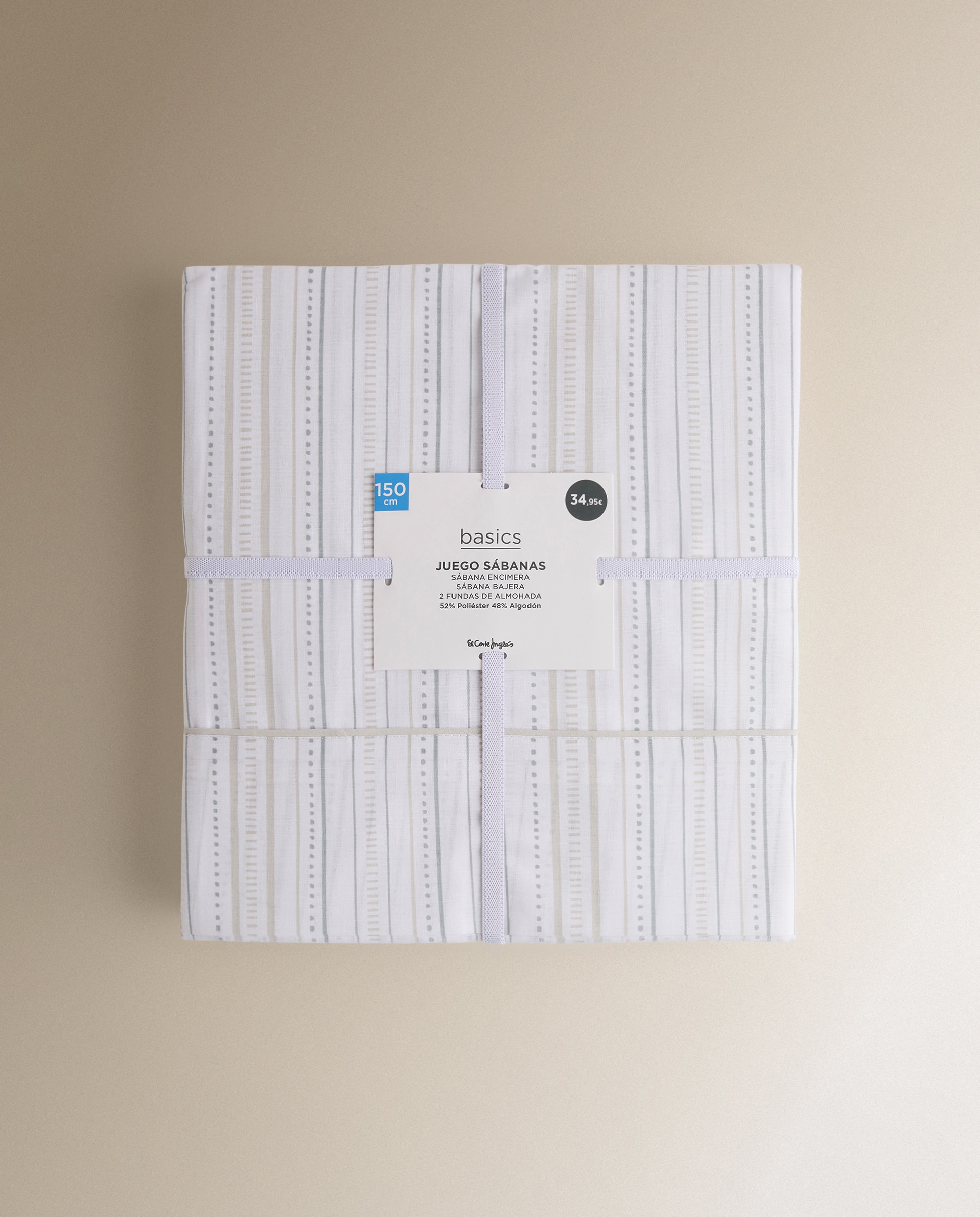 Jogo de lençóis com lençol ajustável Andrea Cinzento-6