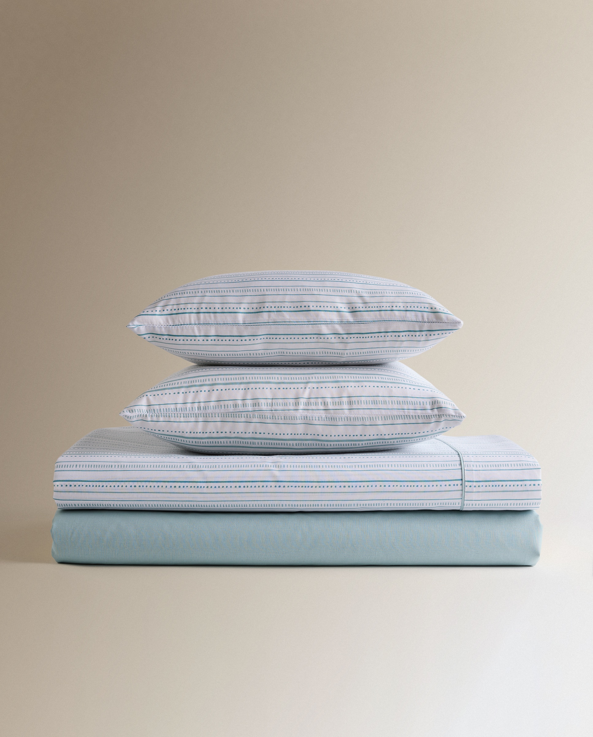 Jogo de lençóis com lençol ajustável Andrea Azul-5