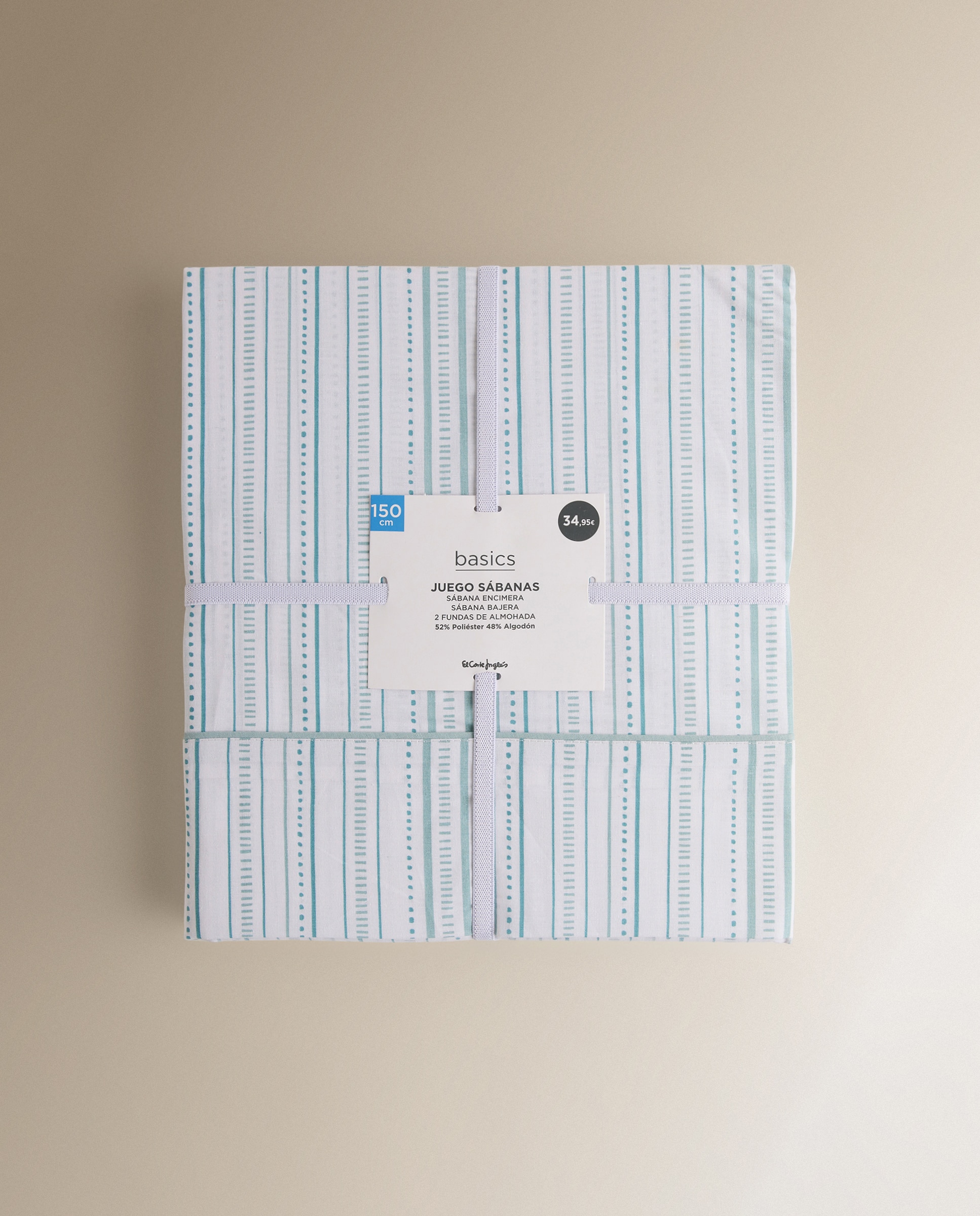 Jogo de lençóis com lençol ajustável Andrea Azul-6