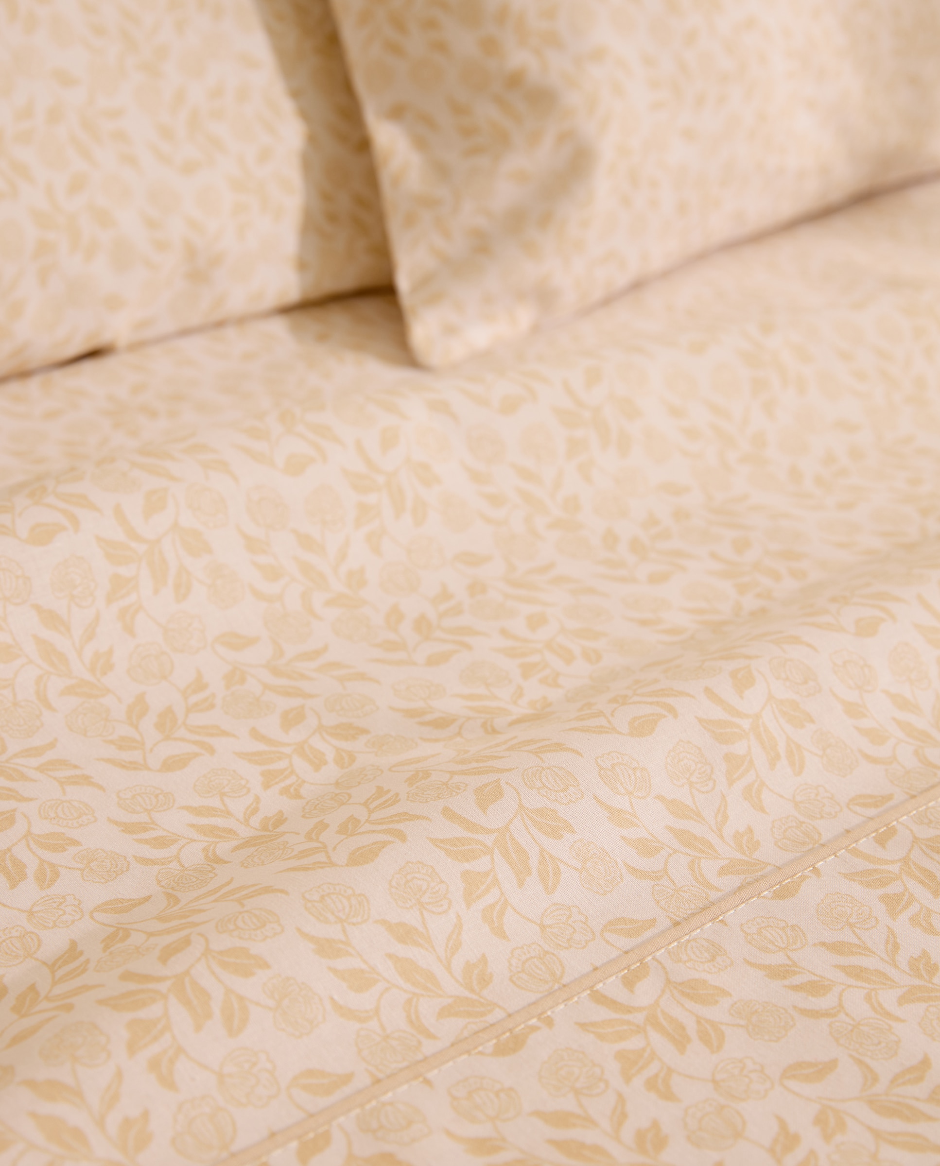 Jogo de lençóis com lençol ajustável Pansey Bege-3