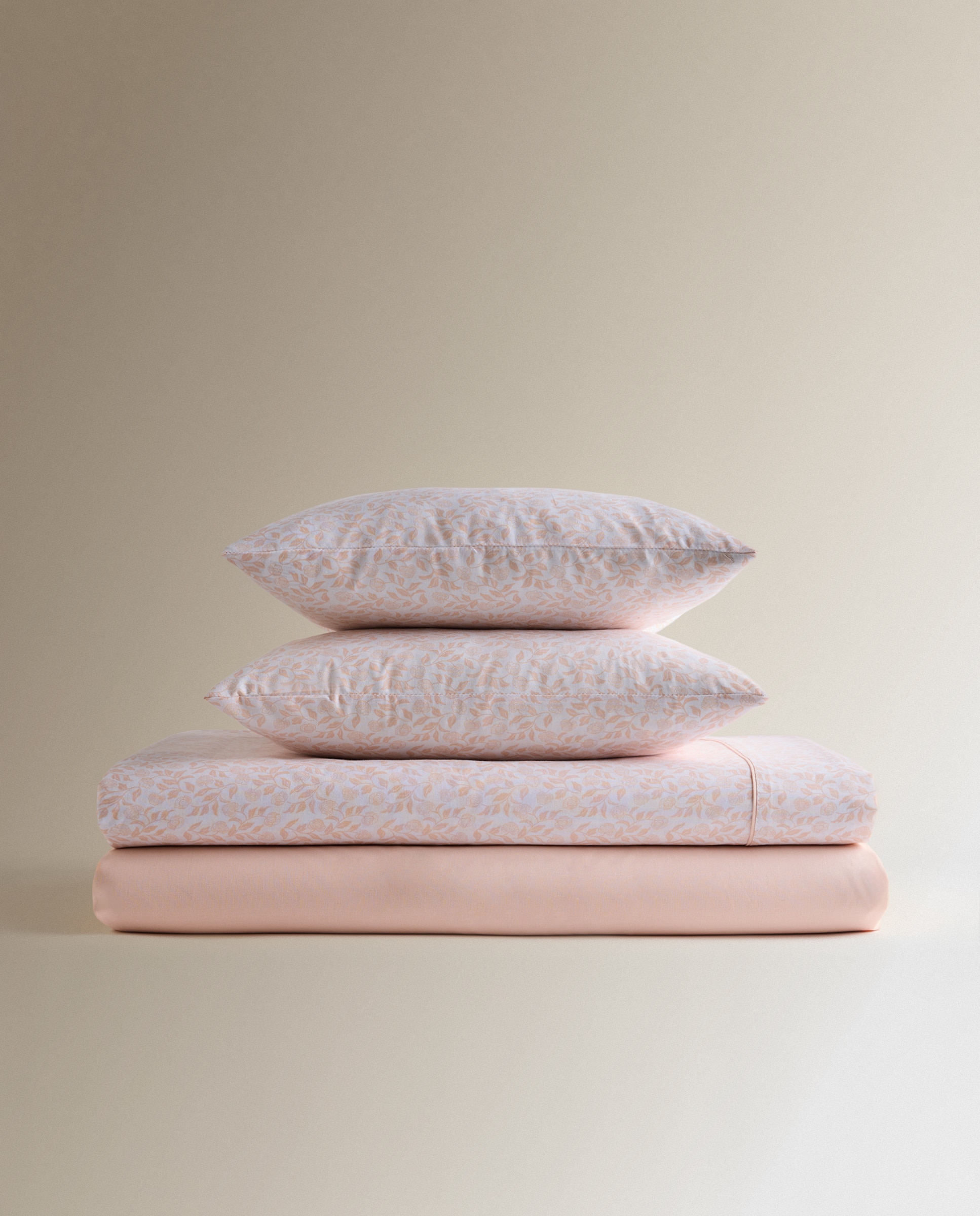 Jogo de lençóis com lençol ajustável Pansey Rosa-5