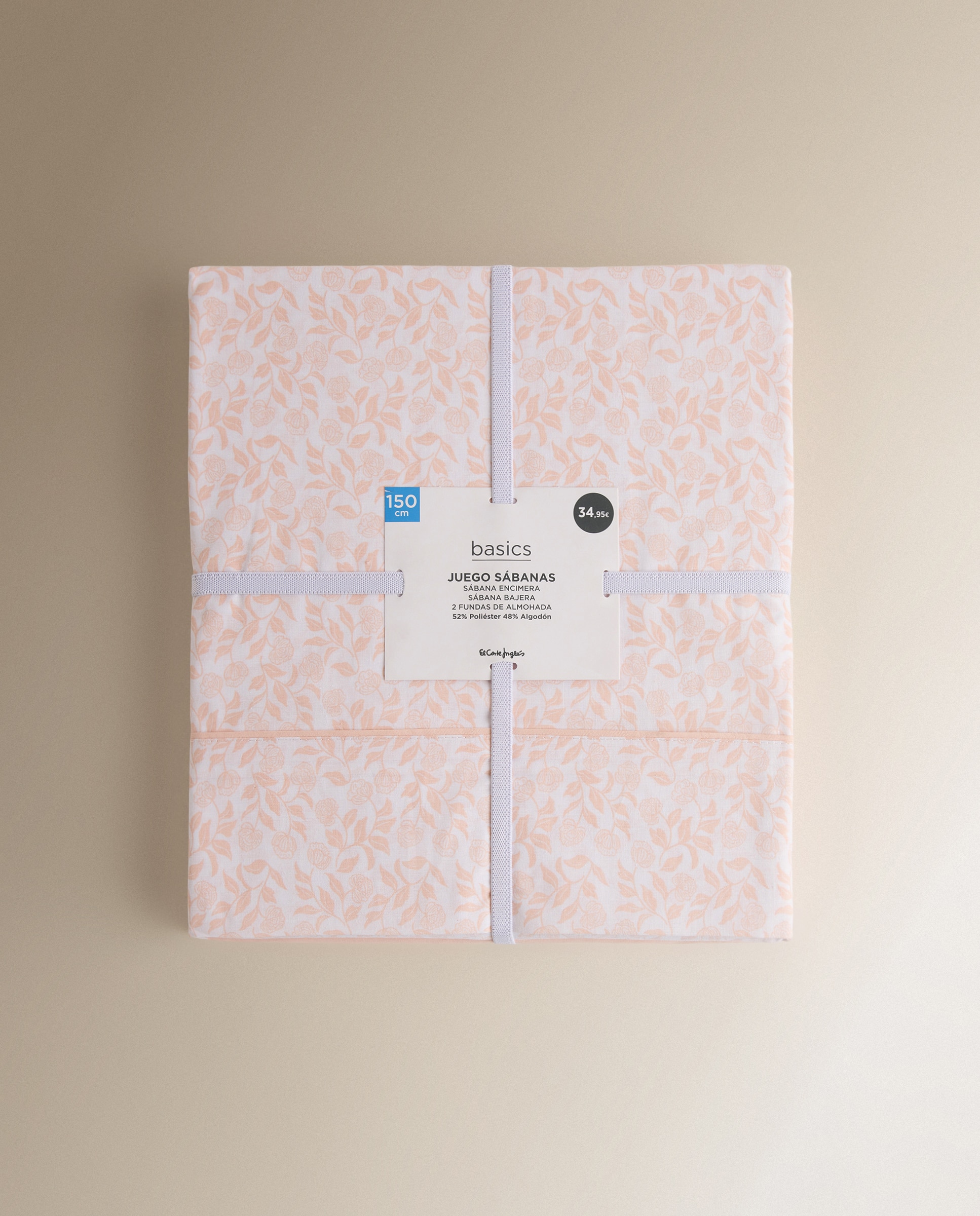 Jogo de lençóis com lençol ajustável Pansey Rosa-6