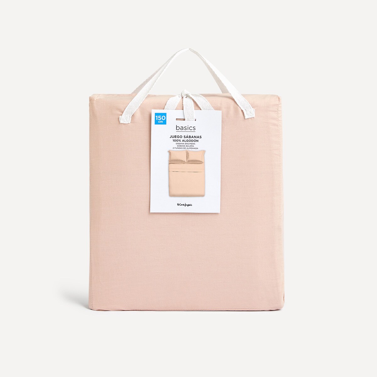Conjunto de Lençóis com Lençol de Baixo de Algodão Vainica New Basics Rosa-6