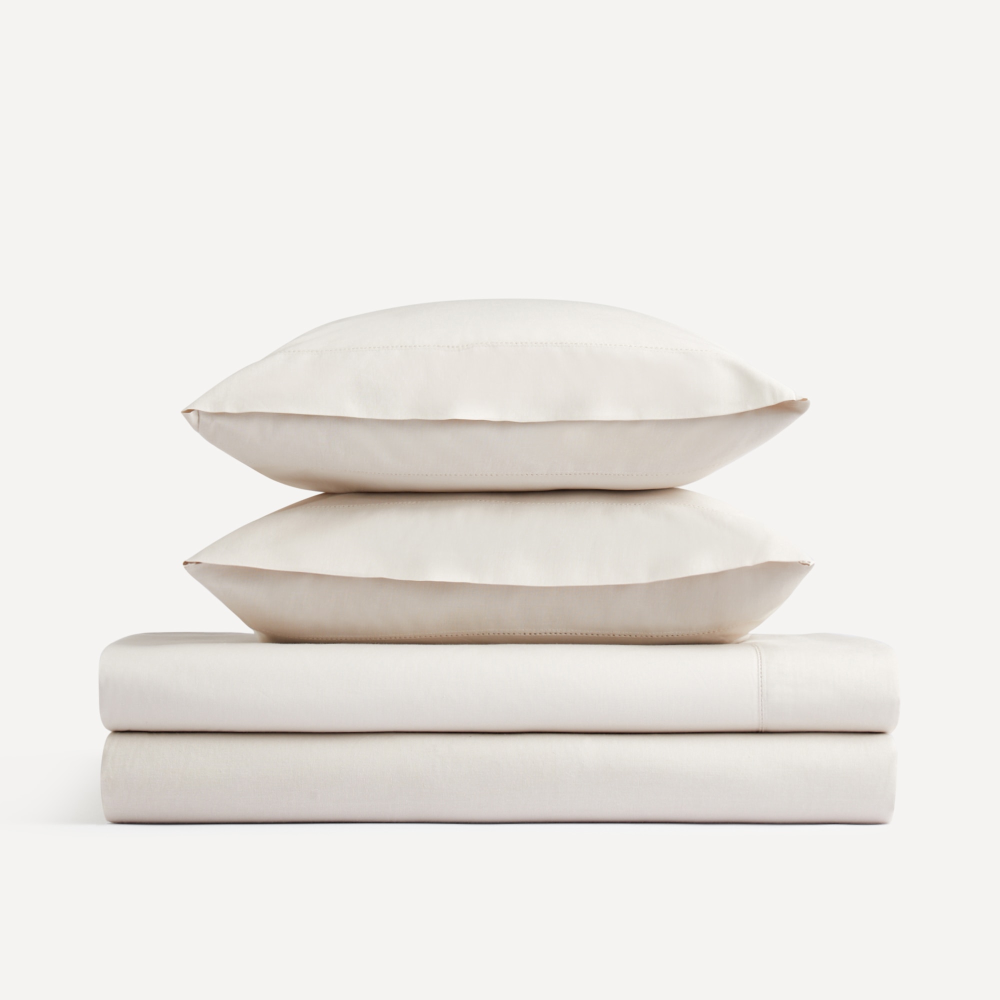 Conjunto de Lençóis com Lençol de Baixo de Algodão Vainica New Basics Bege-5