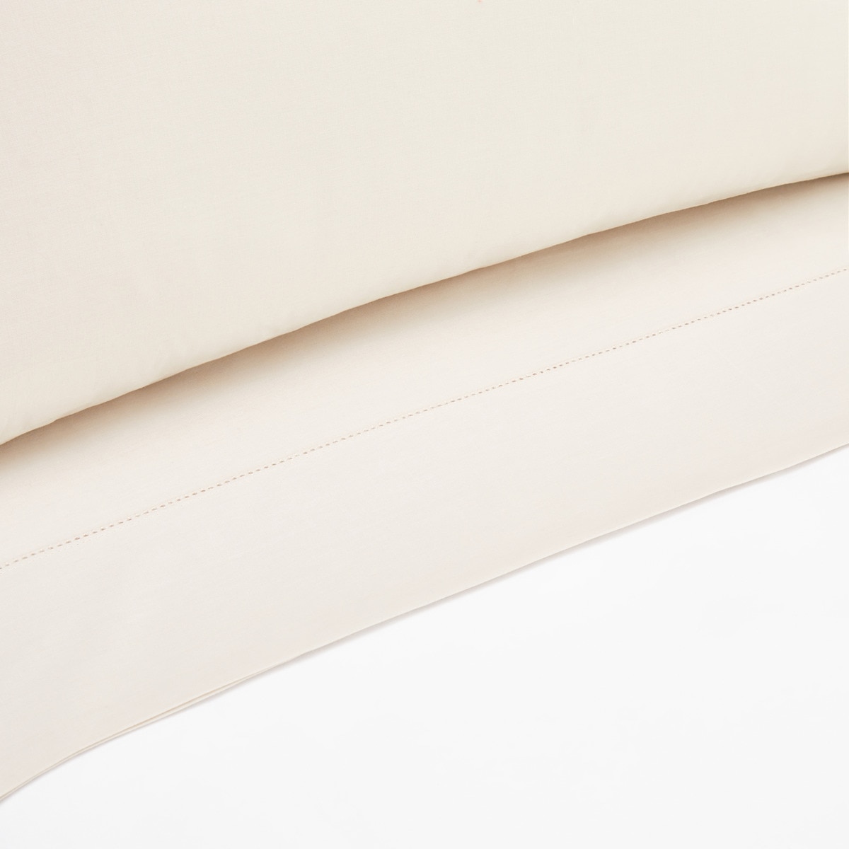 Juego de sábanas con bajera algodón Vainica New Basics El Corte Inglés Beige-2