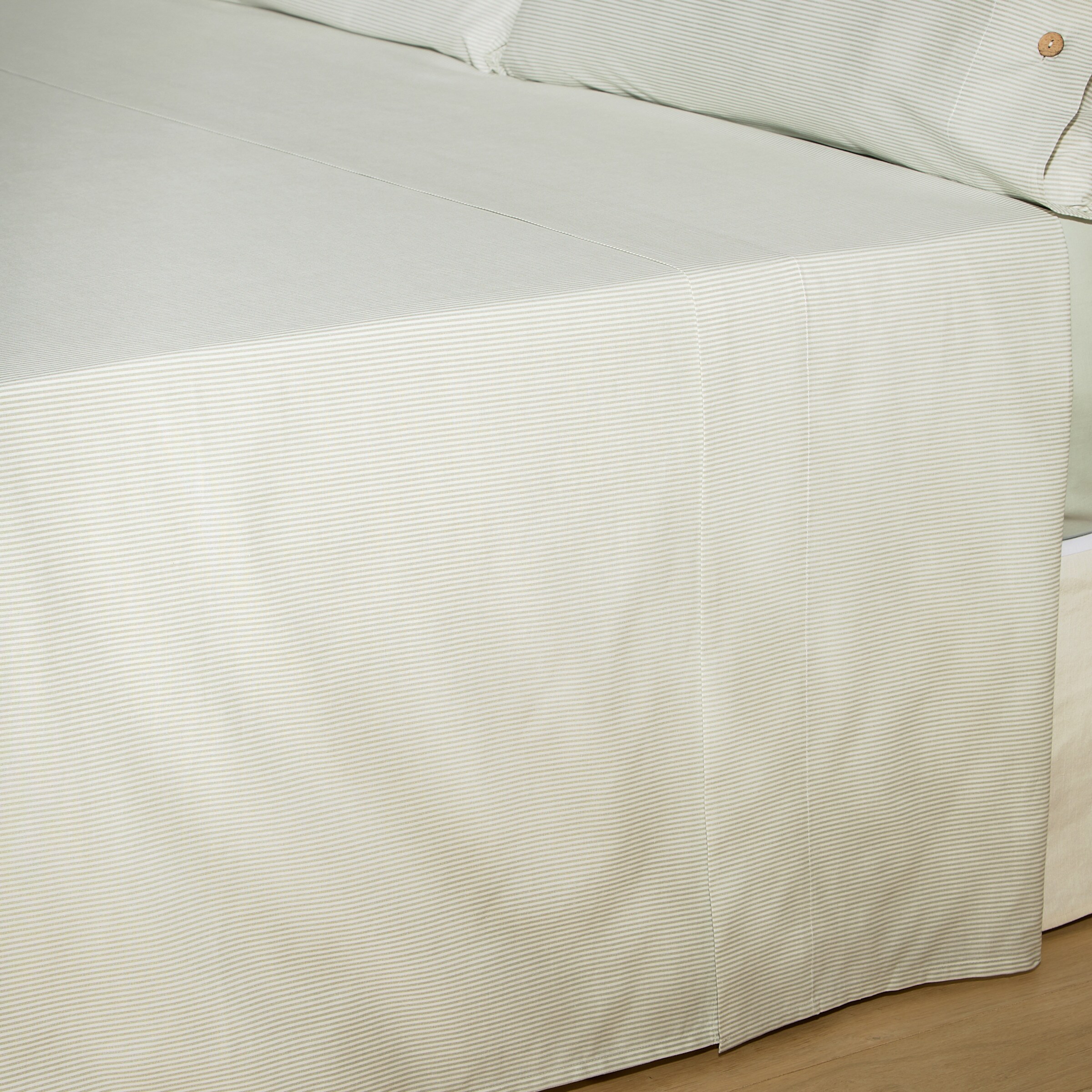 Juego de sábanas con bajera Landi - Verde Cama 135 cm Verde-2