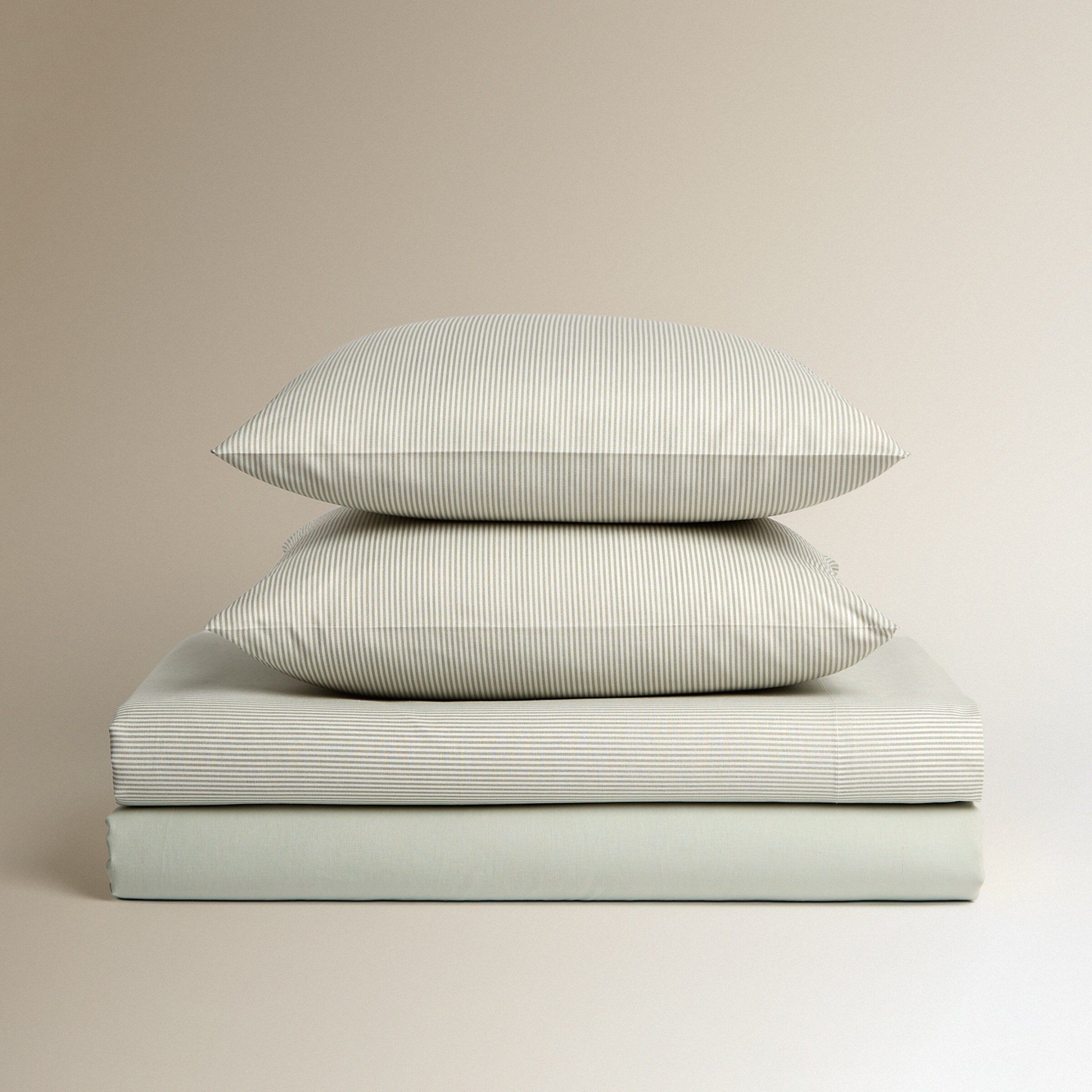 Juego de sábanas con bajera Landi - Verde Cama 135 cm Verde-6