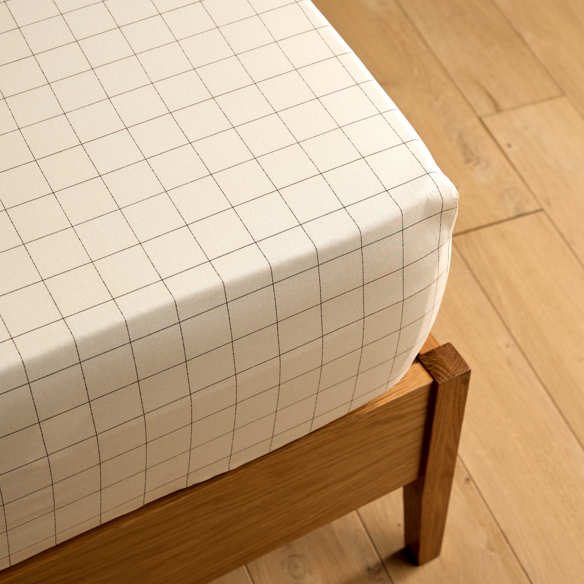 Juego de sábanas con bajera Kaja - Beige Cama 150 cm Beige-4