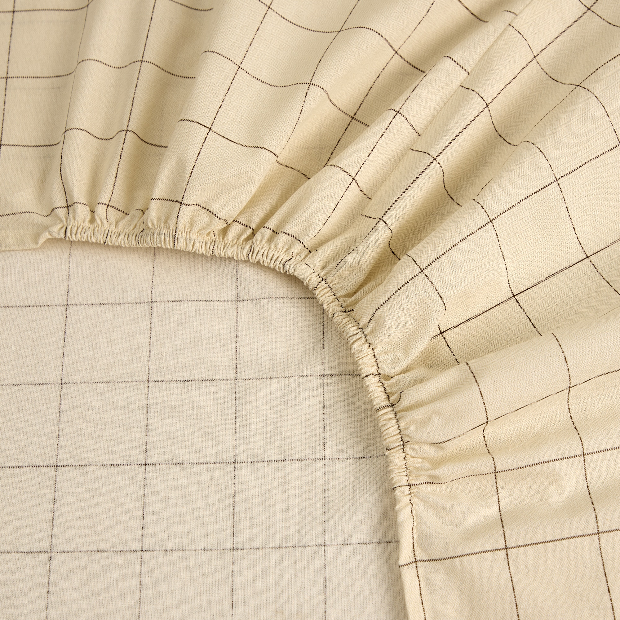 Juego de sábanas con bajera Kaja - Beige Cama 150 cm Beige-5