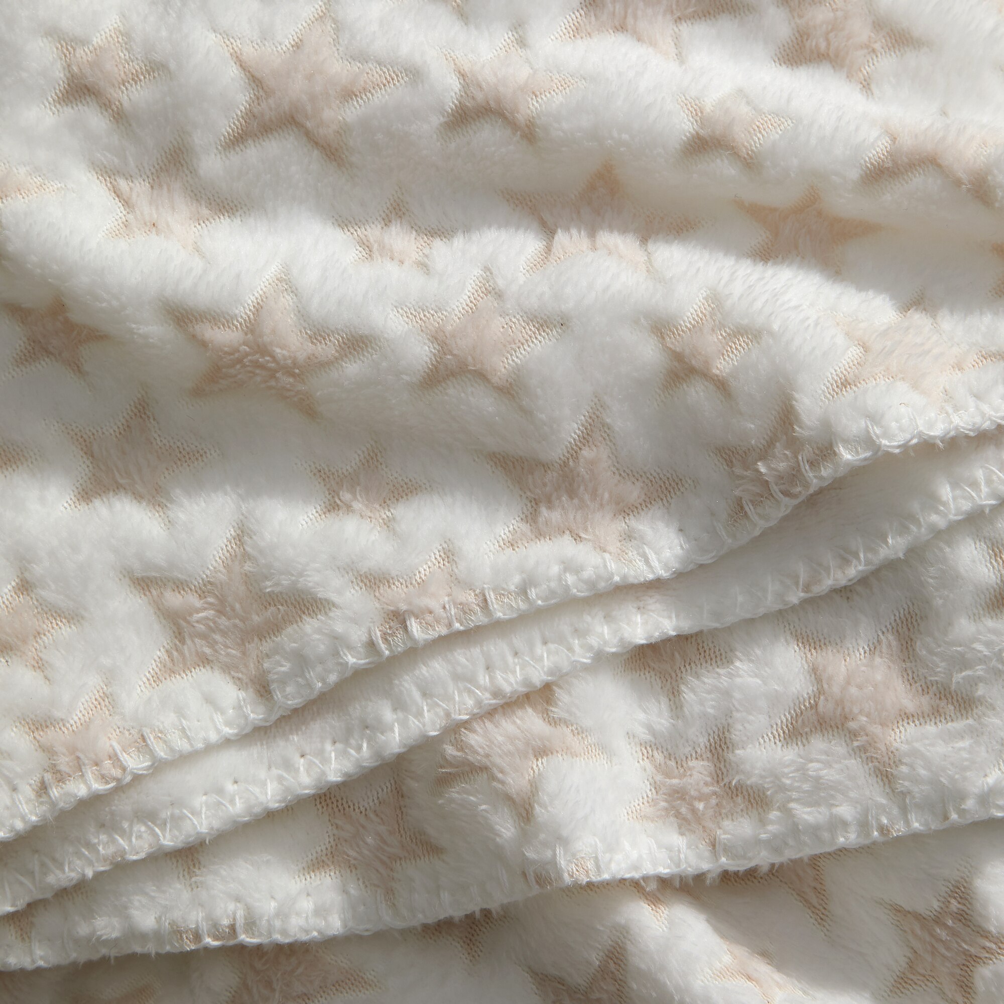 Manta decorativa Little Star Beige-3