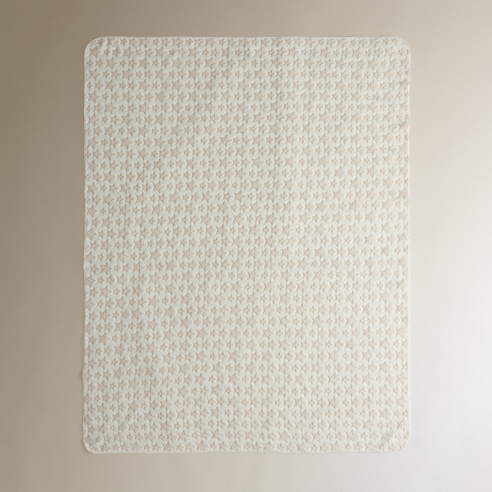 Manta decorativa Little Star Beige-4