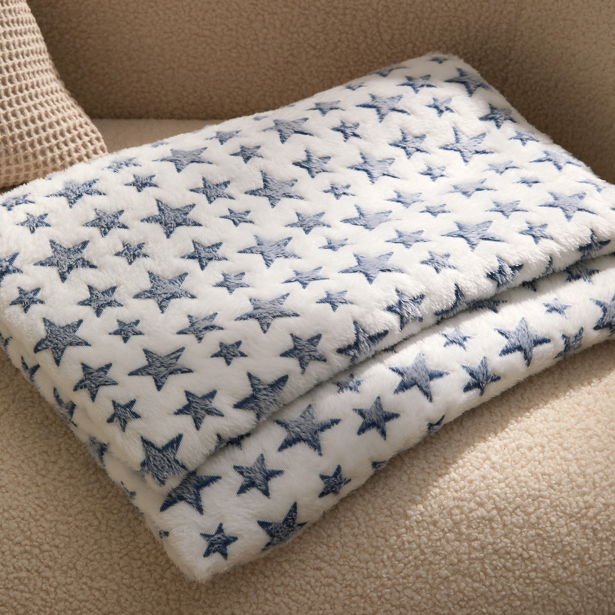 Manta decorativa Little Star Azul-1