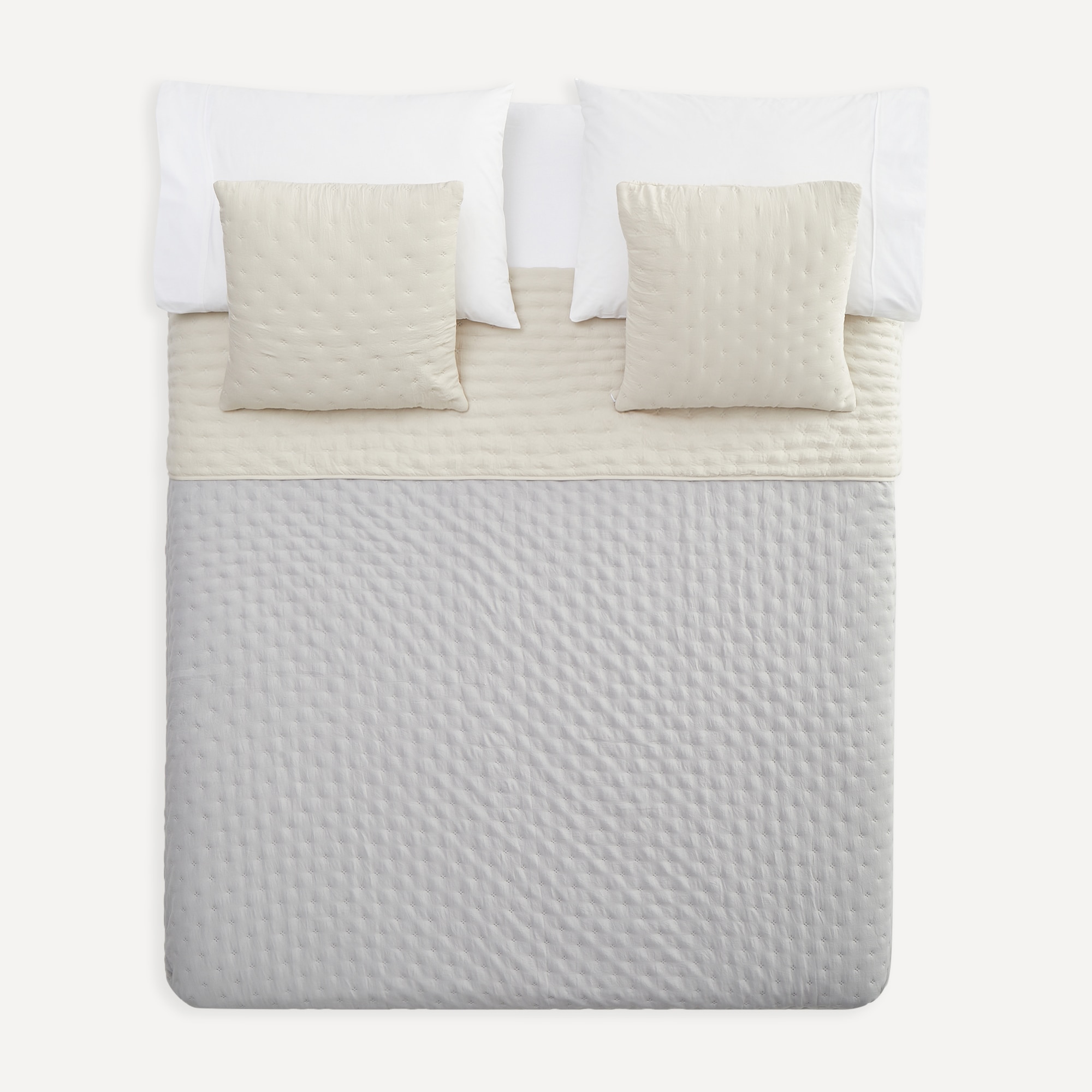 Edredão Reversível com Capa de Almofada Ona Basics Cru-4