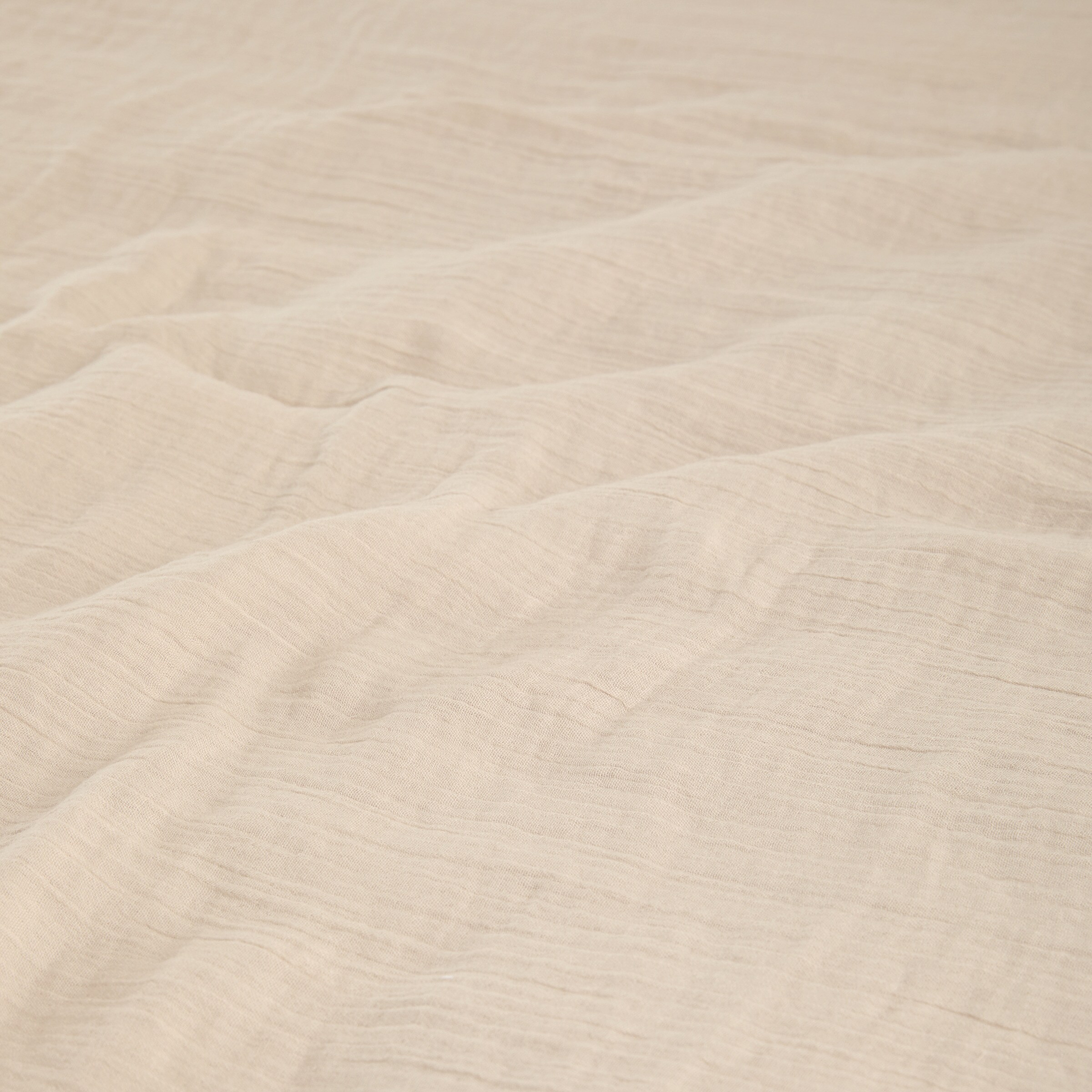 Edredão Reversível com Capa de Almofada Gofre Bege-3