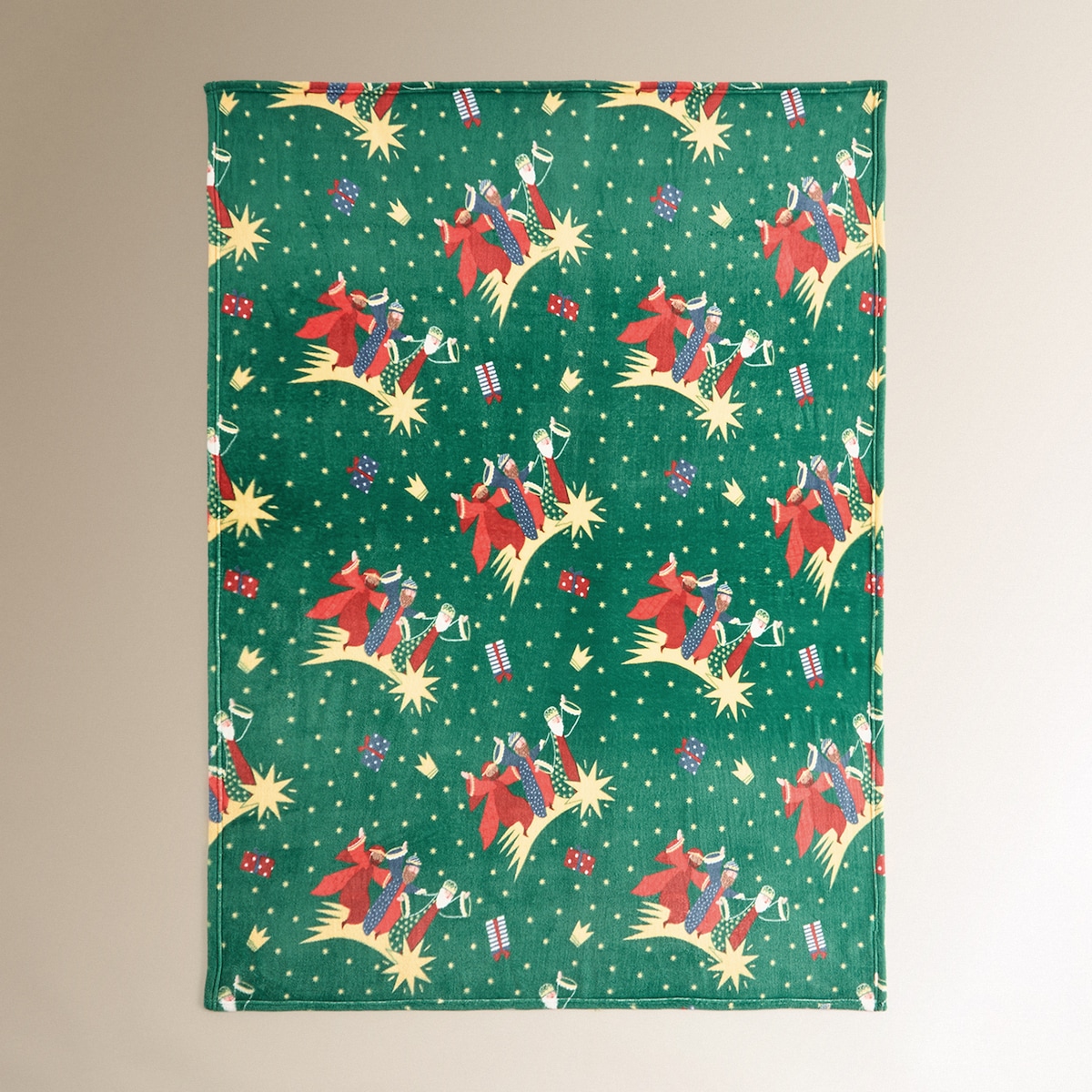 Manta decorativa 3Wise Men Verde-4