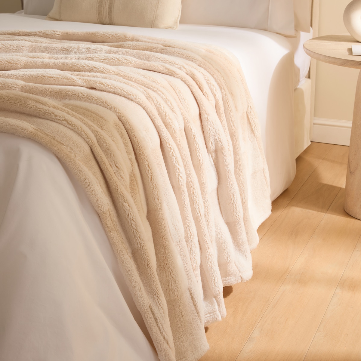 Manta decorativa Aspen Beige-1