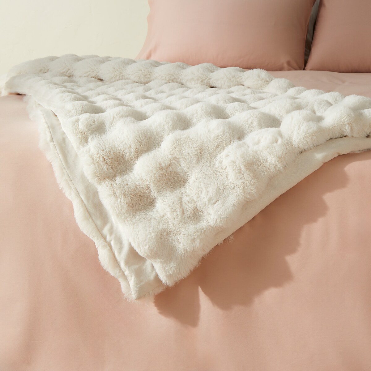 Manta decorativa Bubbles Blanco-1