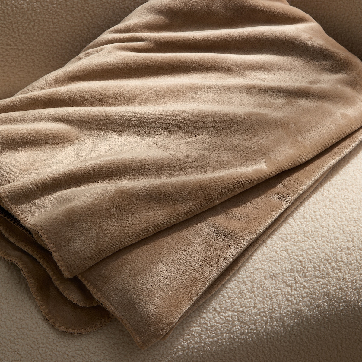 Manta de Cama Aran Bege-1