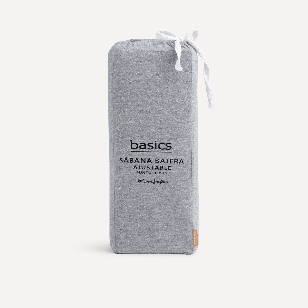 Sábana bajera ajustable Jersey Liso Basics El Corte Inglés Gris-3