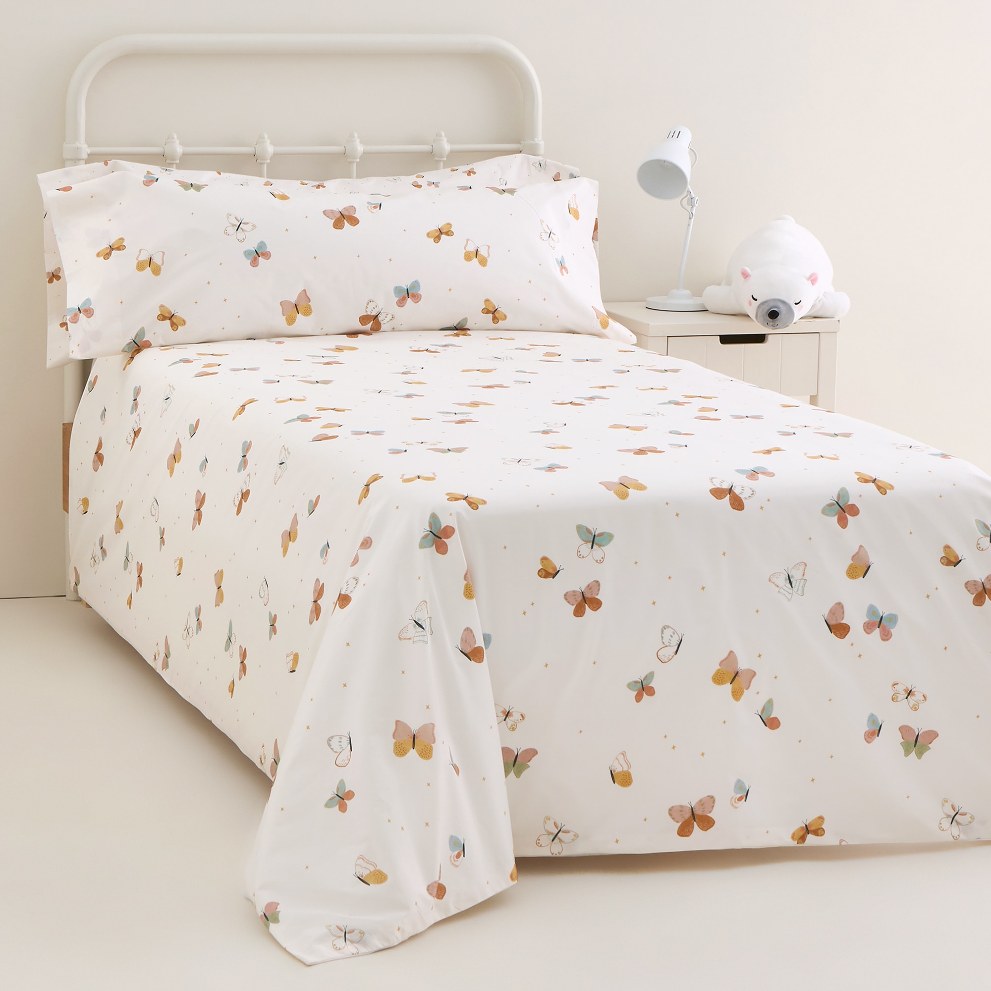 Imagem 0 de Conjunto de Capa de Edredão de Algodão Borboletas