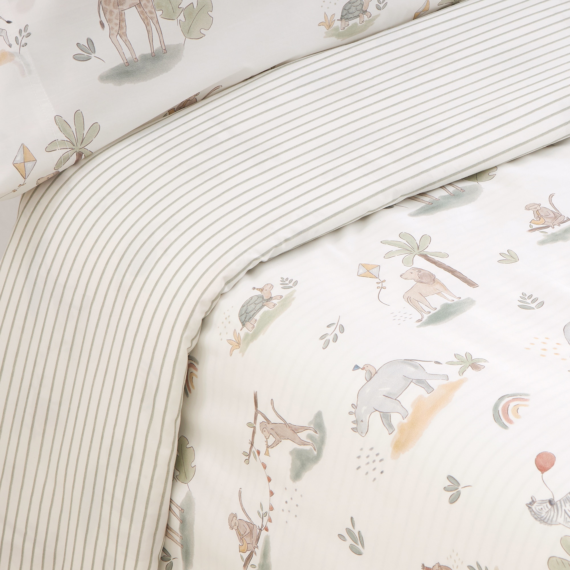 Conjunto de Capa de Edredão de Algodão Fiesta Multicolor-2