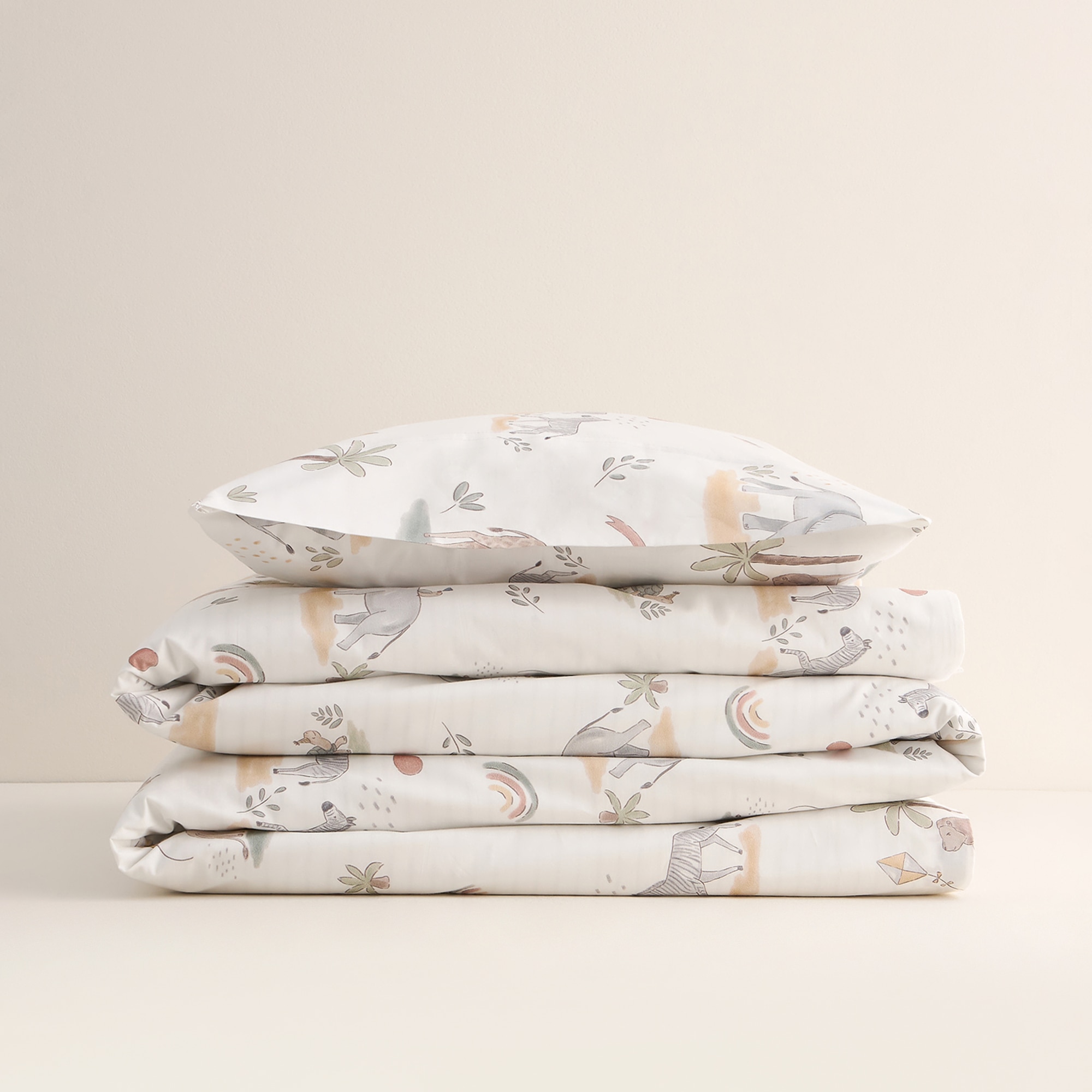 Conjunto de Capa de Edredão de Algodão Fiesta Multicolor-5