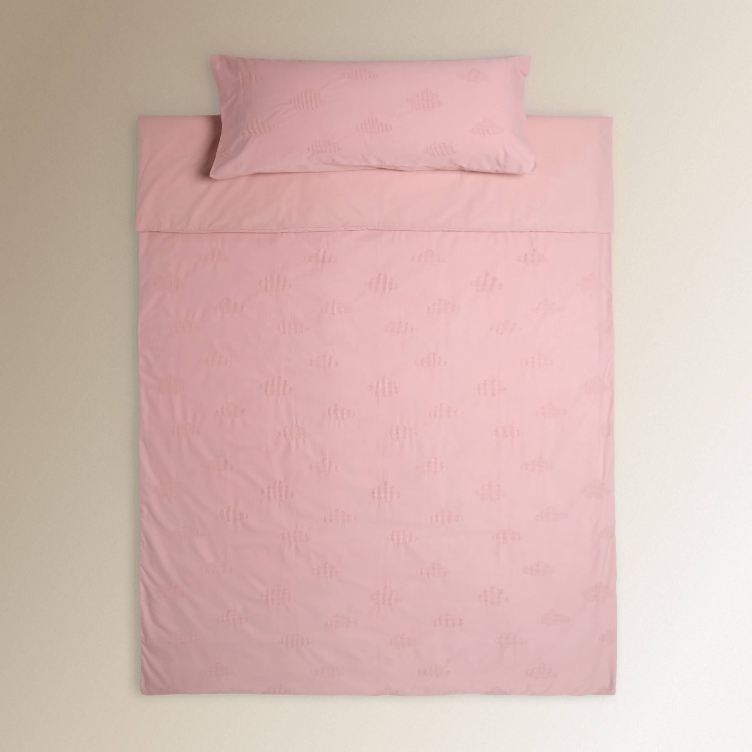 Juego de funda nórdica algodón Nubes Mini home - El Corte Inglés - Rosa Cama 105 cm Rosa-3