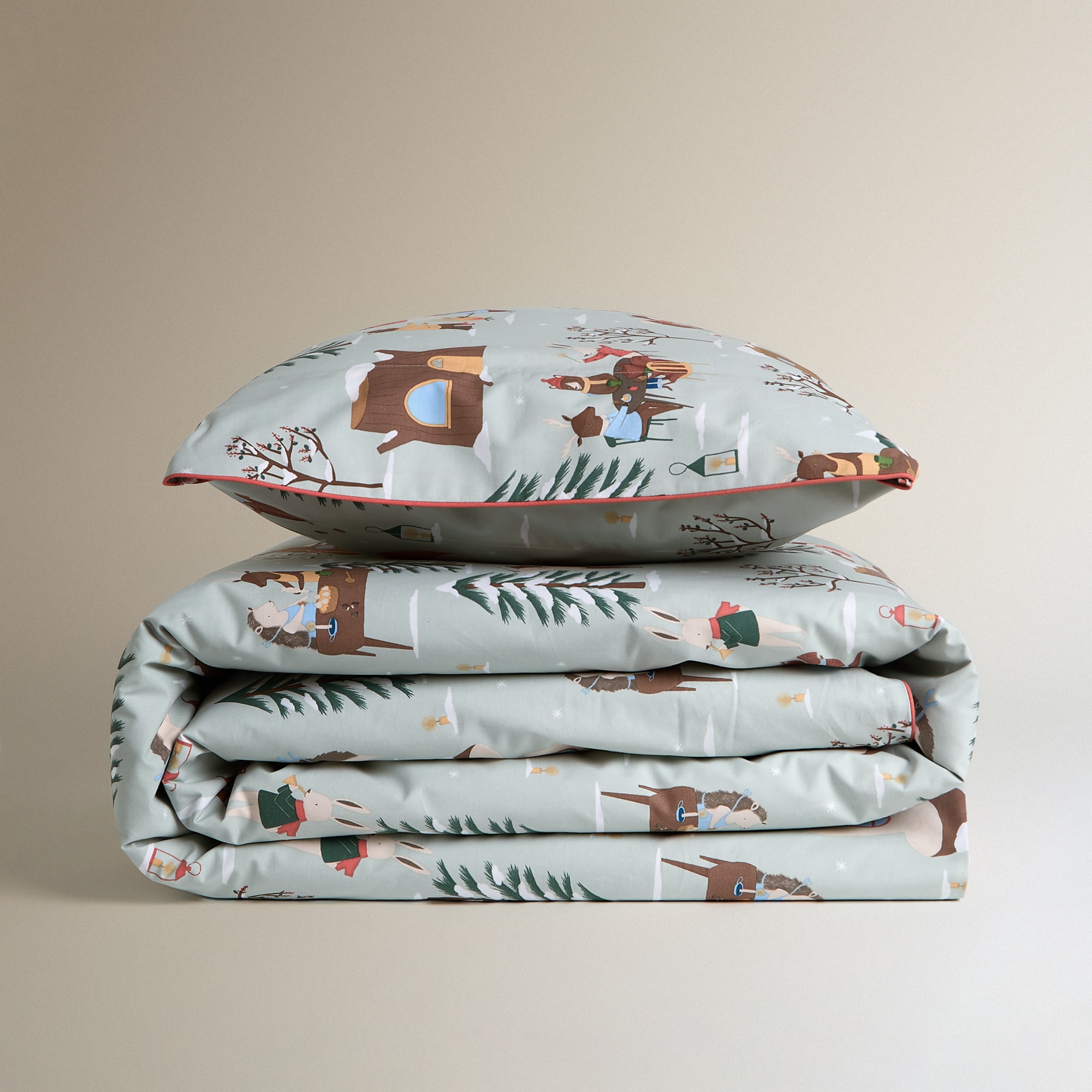 Conjunto de Capa de Edredão de Algodão Winter Joy Multicolor-6