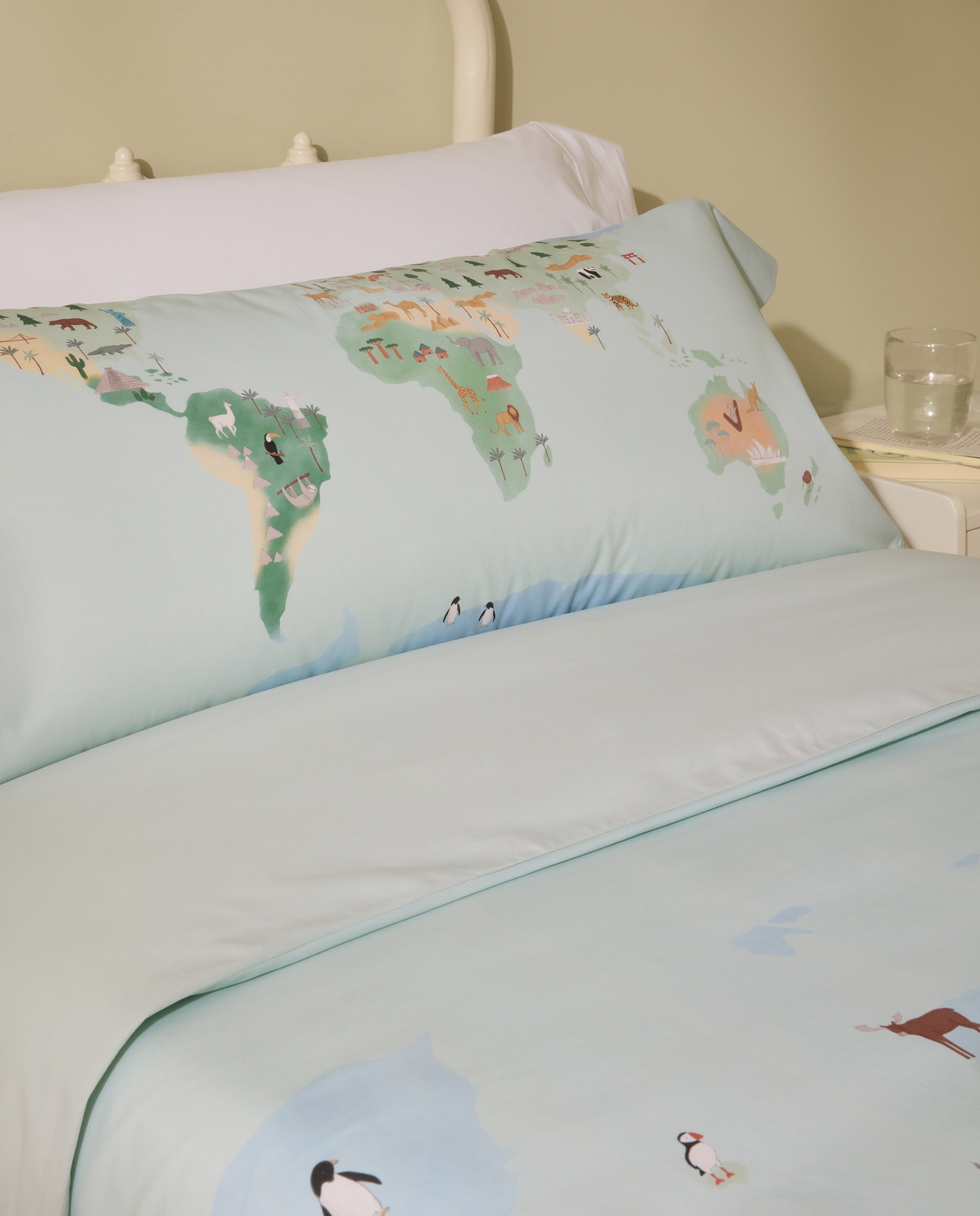 Conjunto de Capa de Edredão de Algodão Mundi Multicolor-3