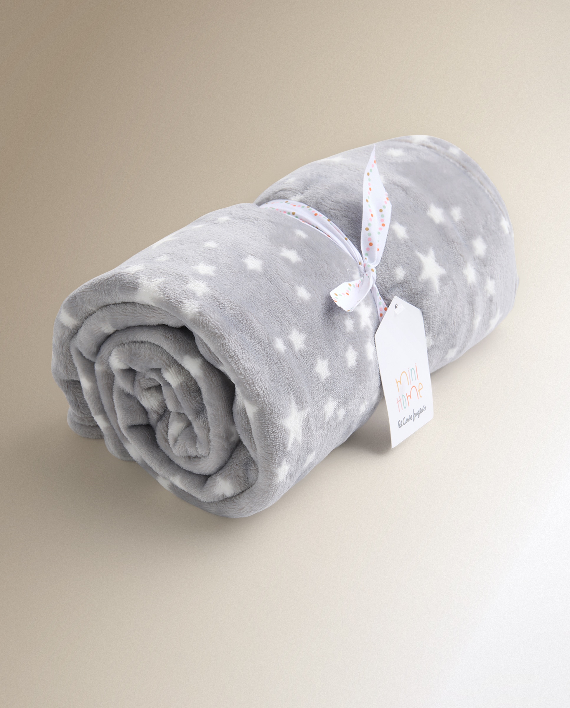 Manta decorativa Estrelinhas Mini Home - El Corte Inglés Cinzento-pérola-5