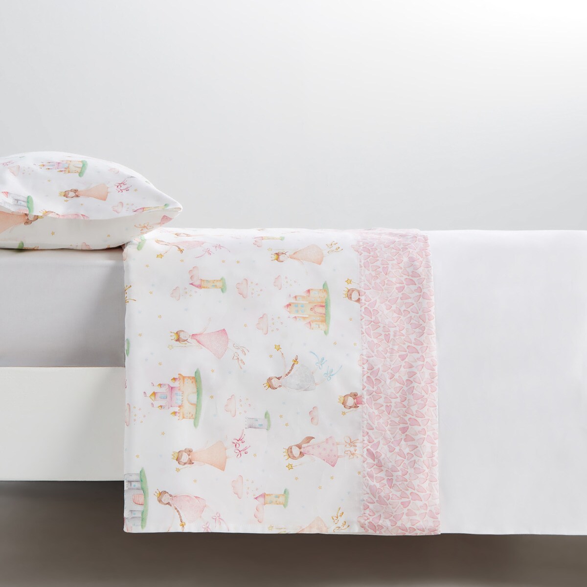 Conjunto de Lençóis de Algodão Miniprincess Rosa-1