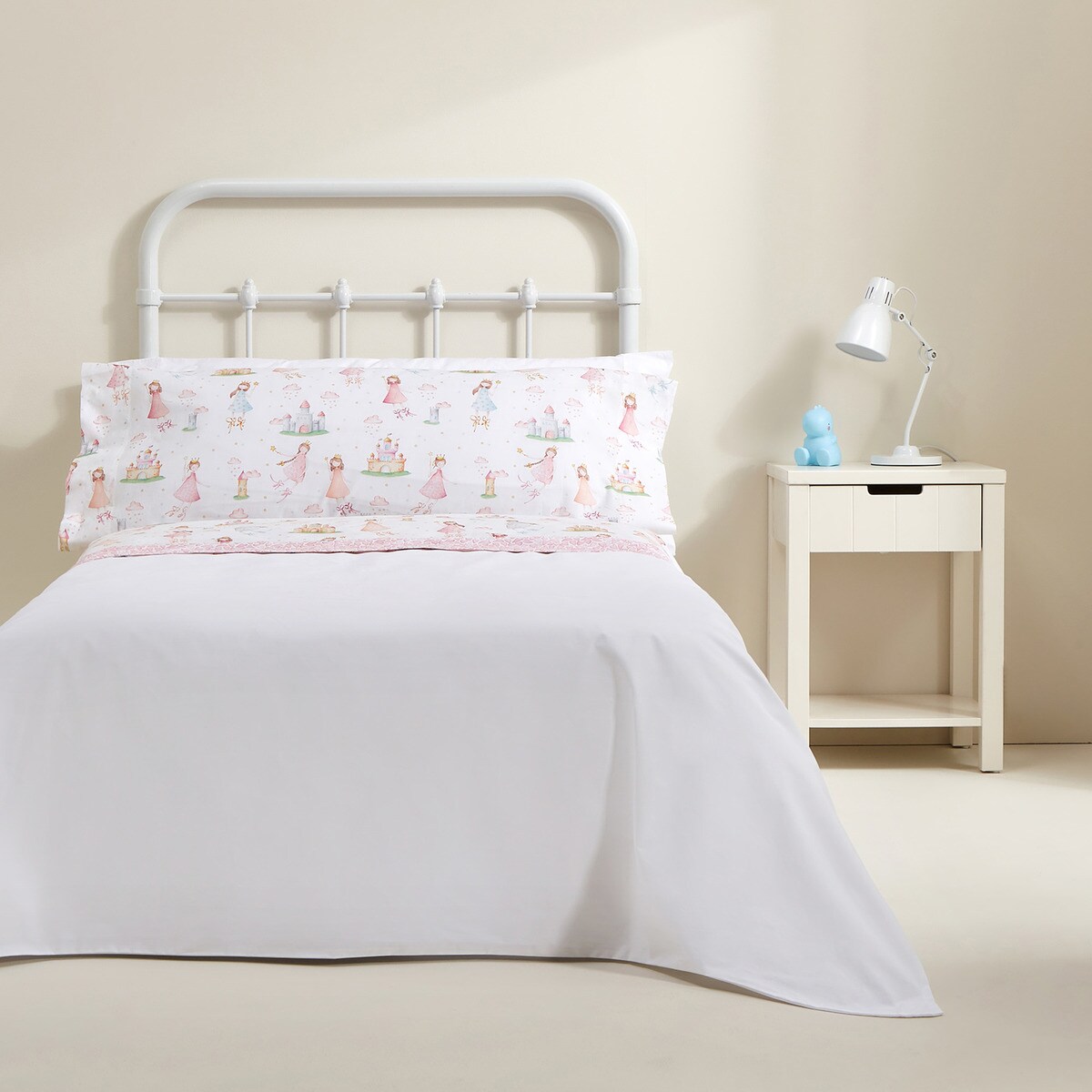 Conjunto de Lençóis de Algodão Miniprincess Rosa-2