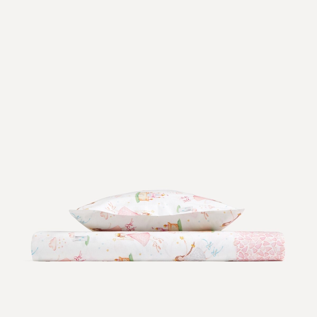 Conjunto de Lençóis de Algodão Miniprincess Rosa-4