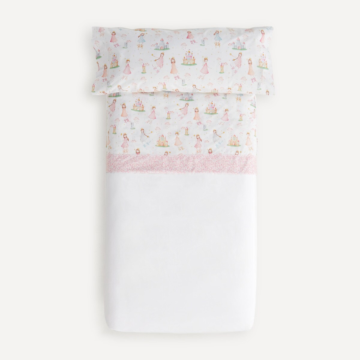 Conjunto de Lençóis de Algodão Miniprincess Rosa-5