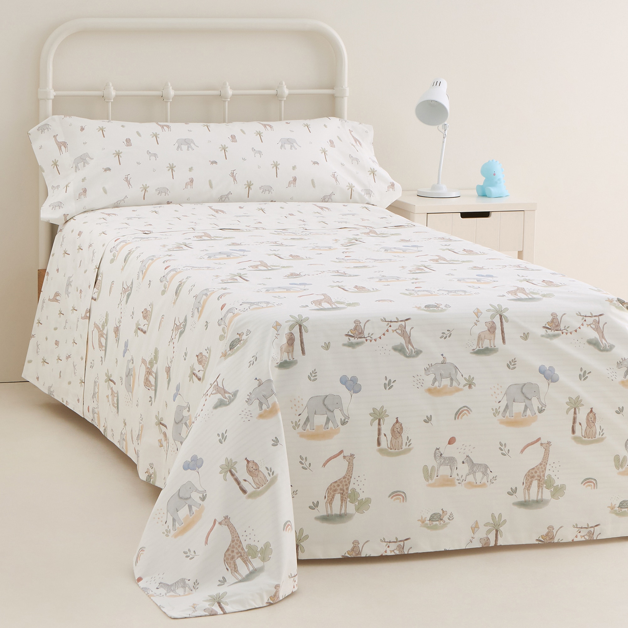 Conjunto de Lençóis de Algodão Festa Multicolor-3