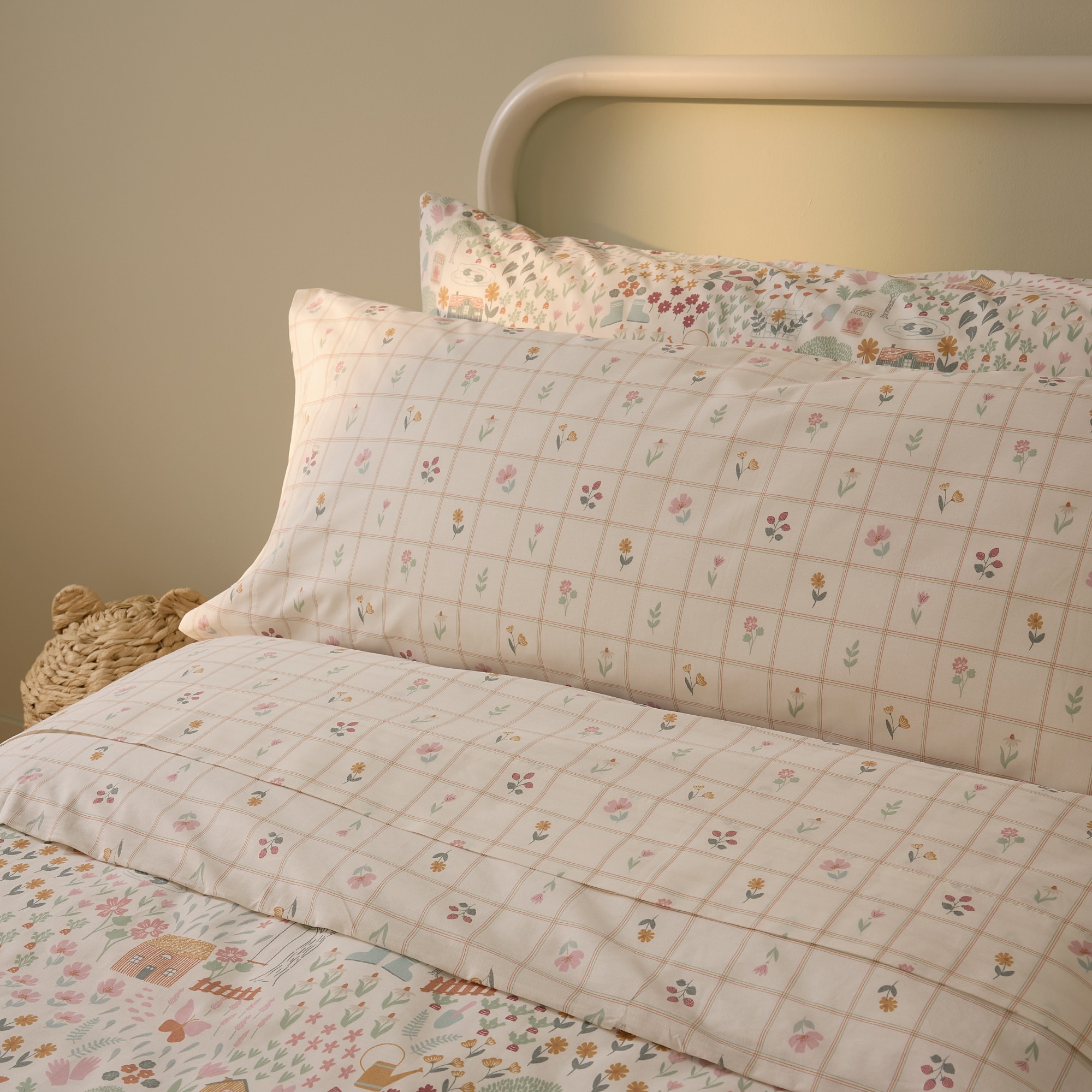 Conjunto de Lençóis de Algodão Hortense Multicolor-4