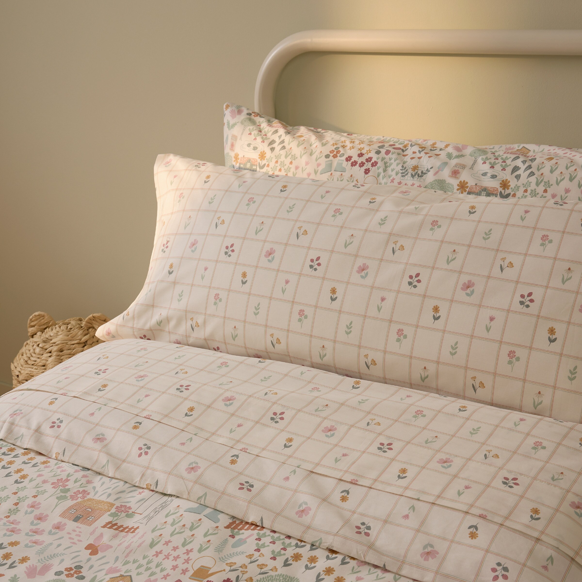 Conjunto de Lençóis de Algodão Hortense Multicolor-4