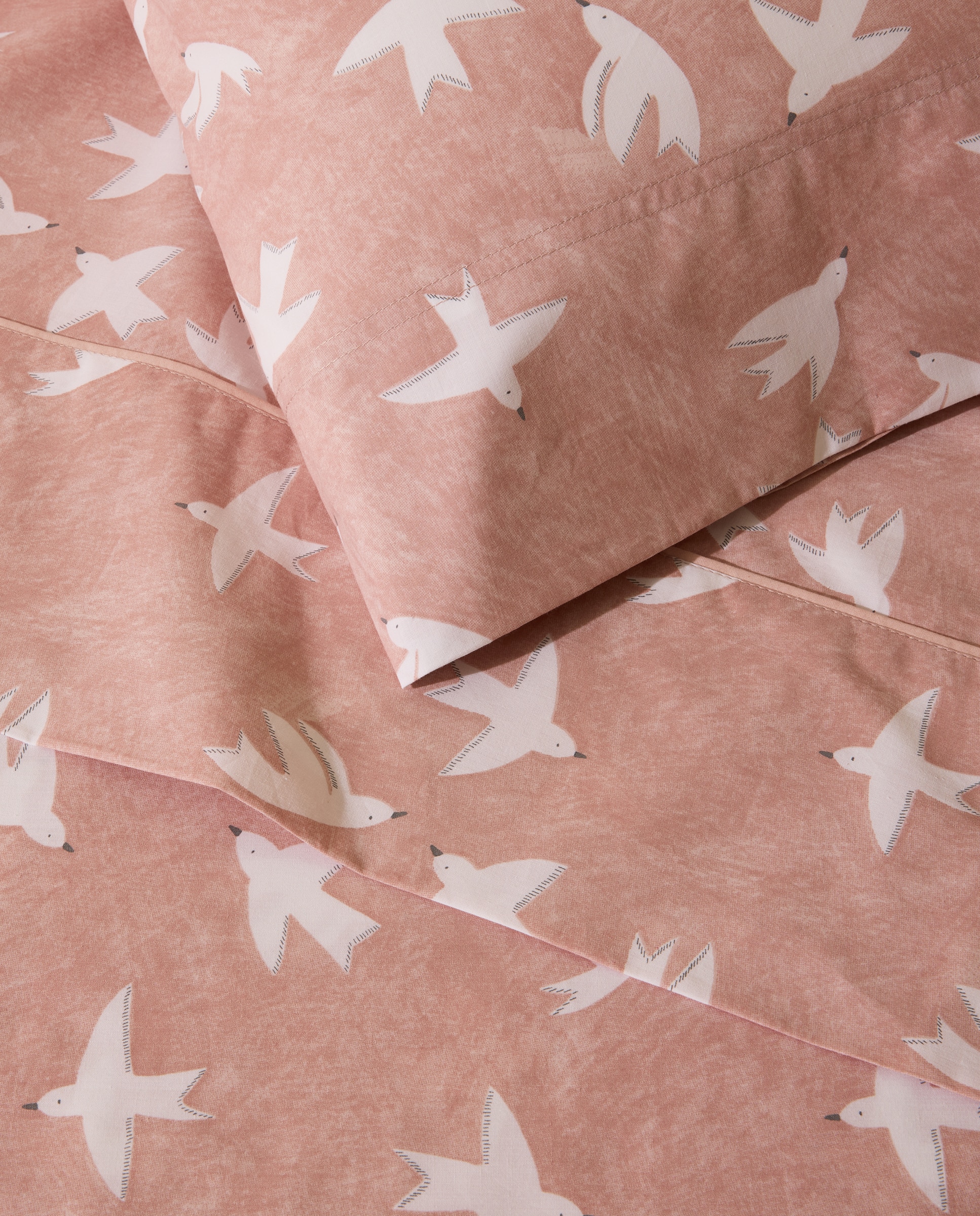 Conjunto de Lençóis de Algodão Lark Rosa-3