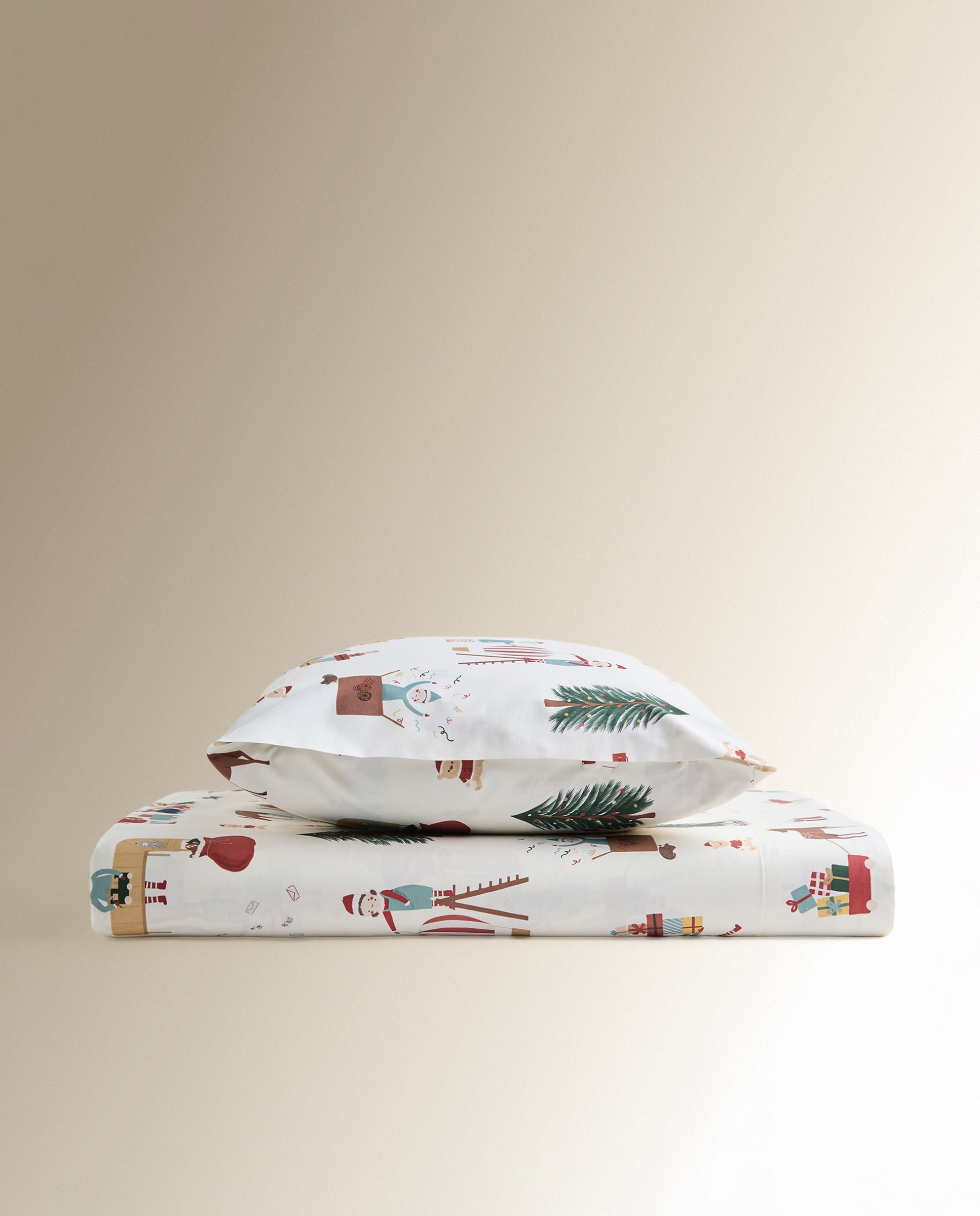 Juego de sábanas algodón Clausville - Multicolor Cama 90 cm Multicolor-5